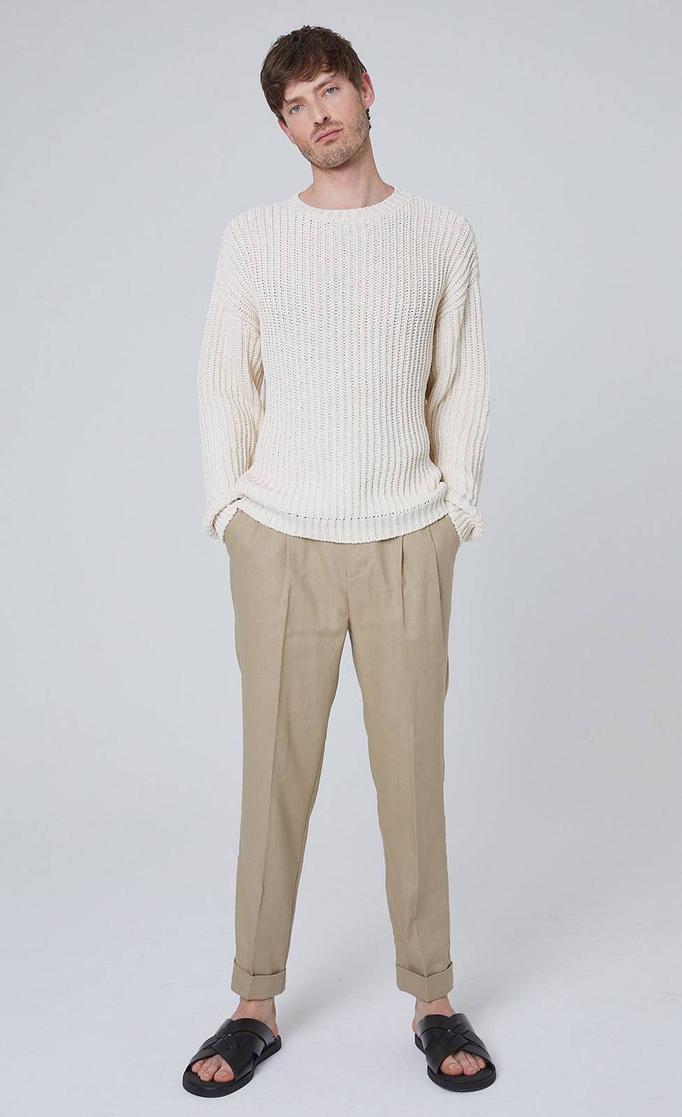 Kiefermann Elio Baumwolle-Leinen Strickpullover