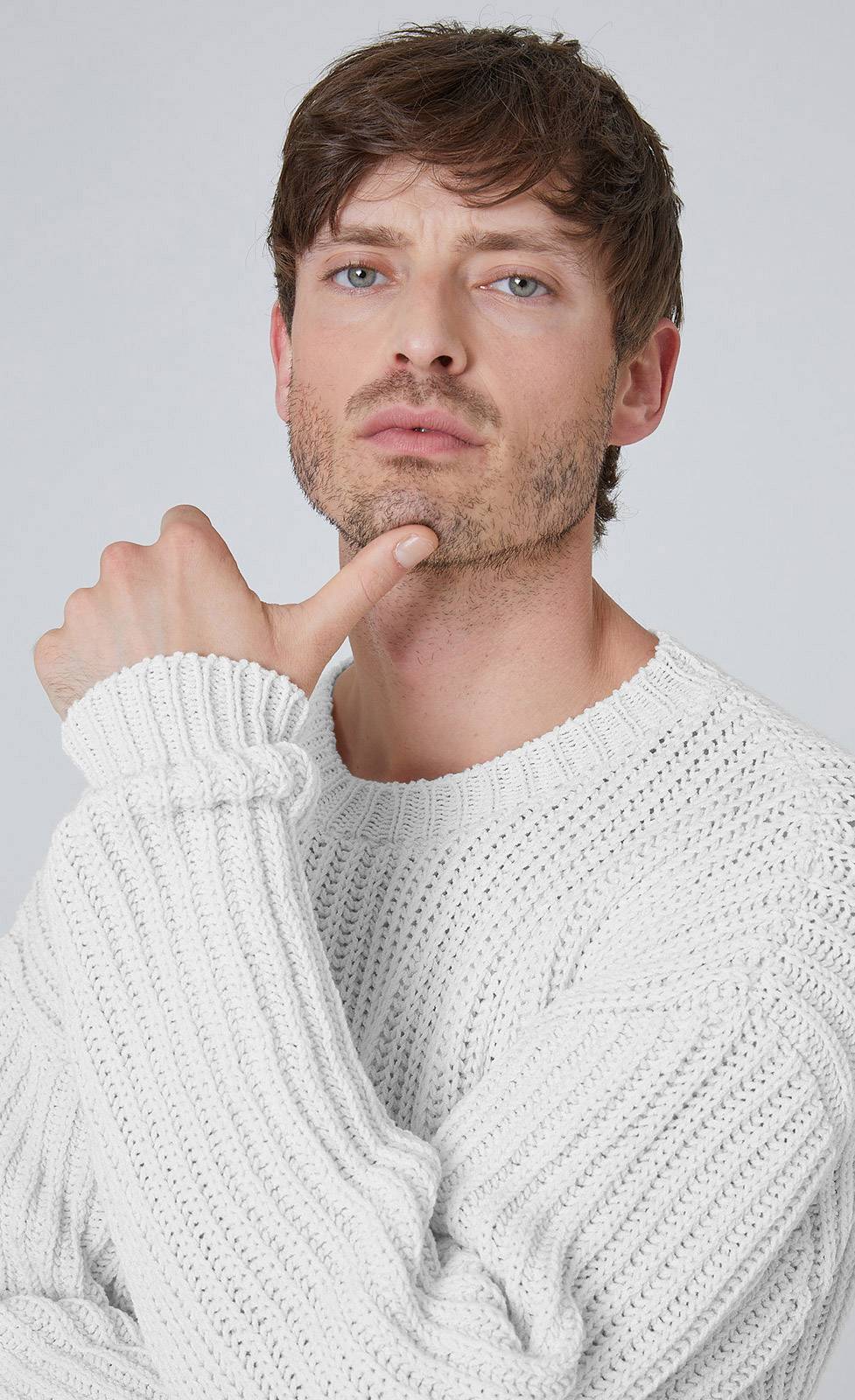 Kiefermann Elio Baumwolle-Leinen Strickpullover