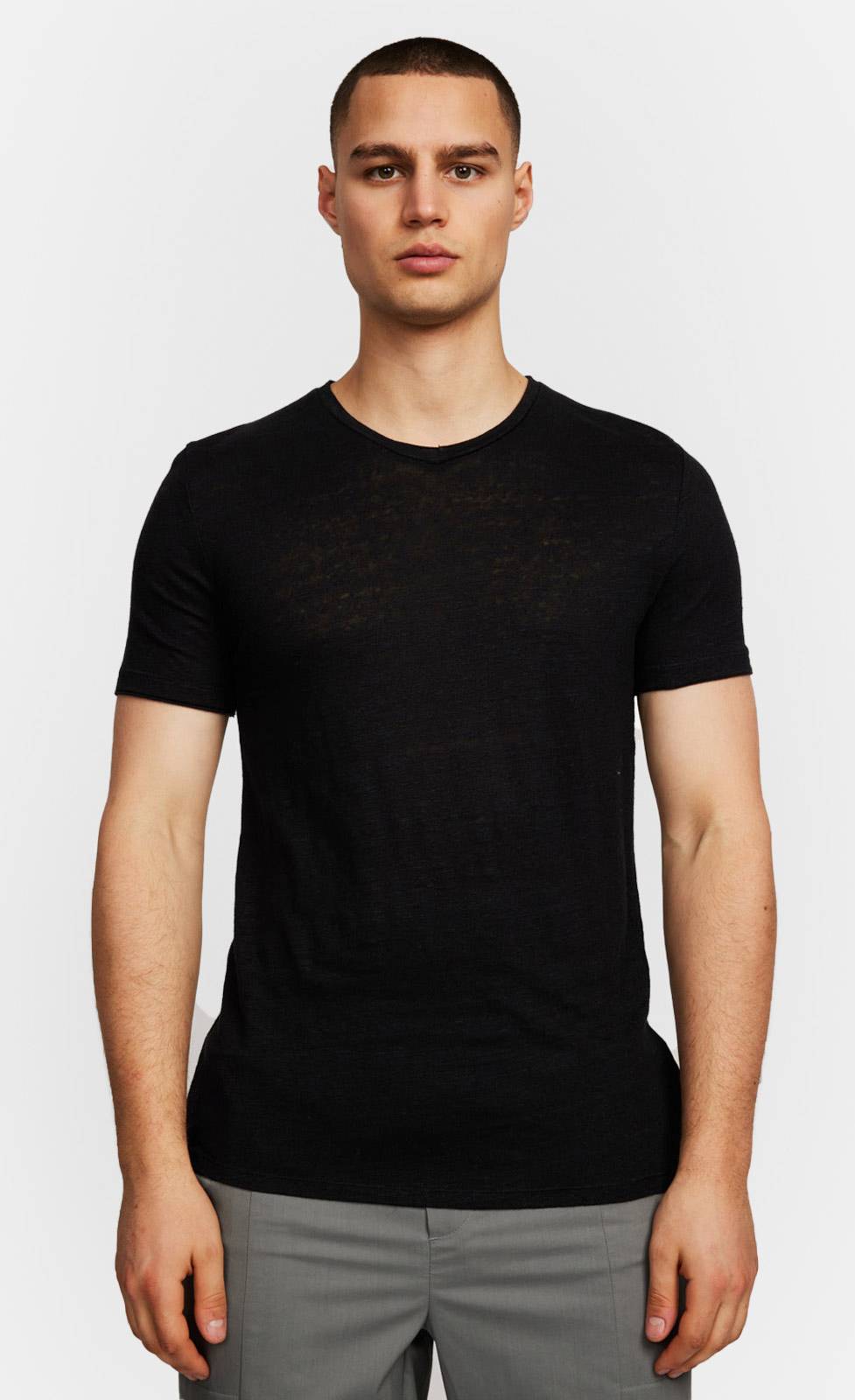 Kiefermann Flynn Leinen-T-Shirt Mit V-Ausschnitt