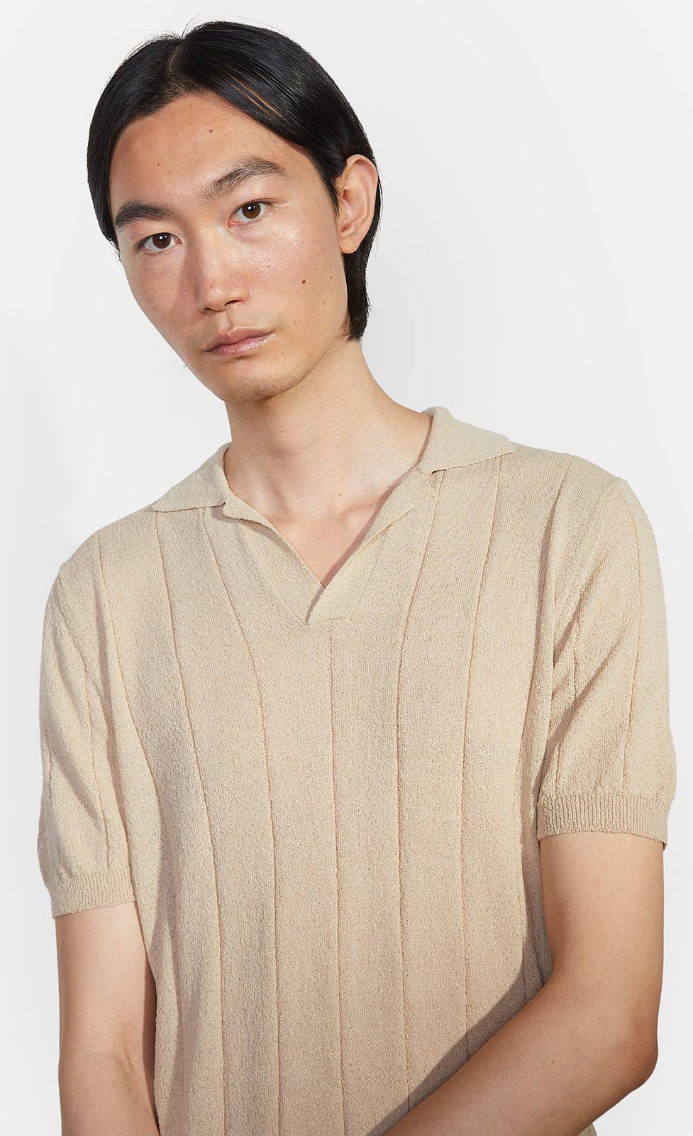 Kiefermann Giovanni Strickpolo Mit Streifenoptik