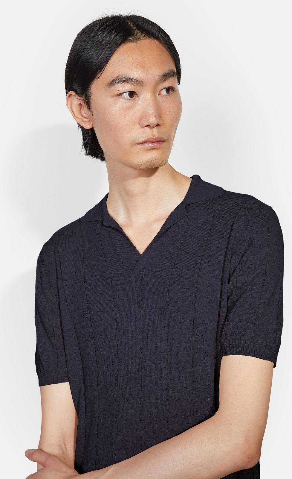 Kiefermann Giovanni Strickpolo Mit Streifenoptik