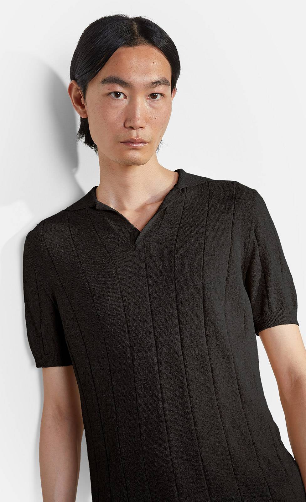 Kiefermann Giovanni Strickpolo Mit Streifenoptik