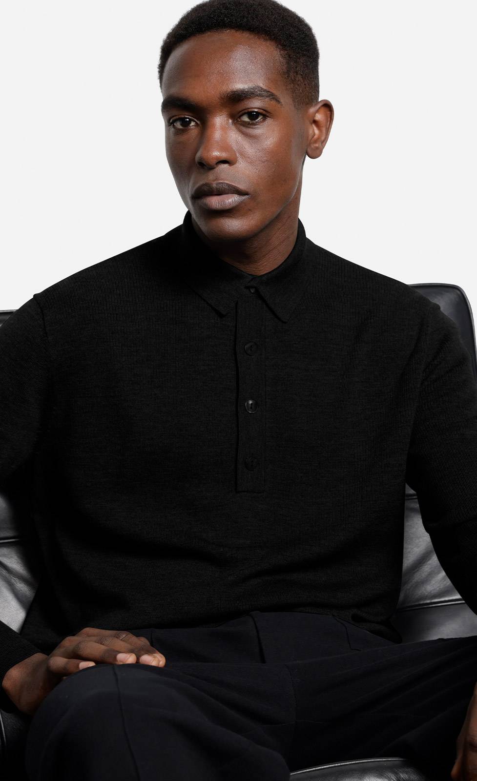 Kiefermann Imano Polopullover Aus Merinowolle