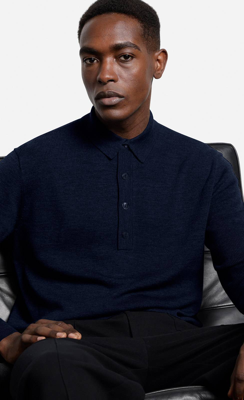 Kiefermann Imano Polopullover Aus Merinowolle