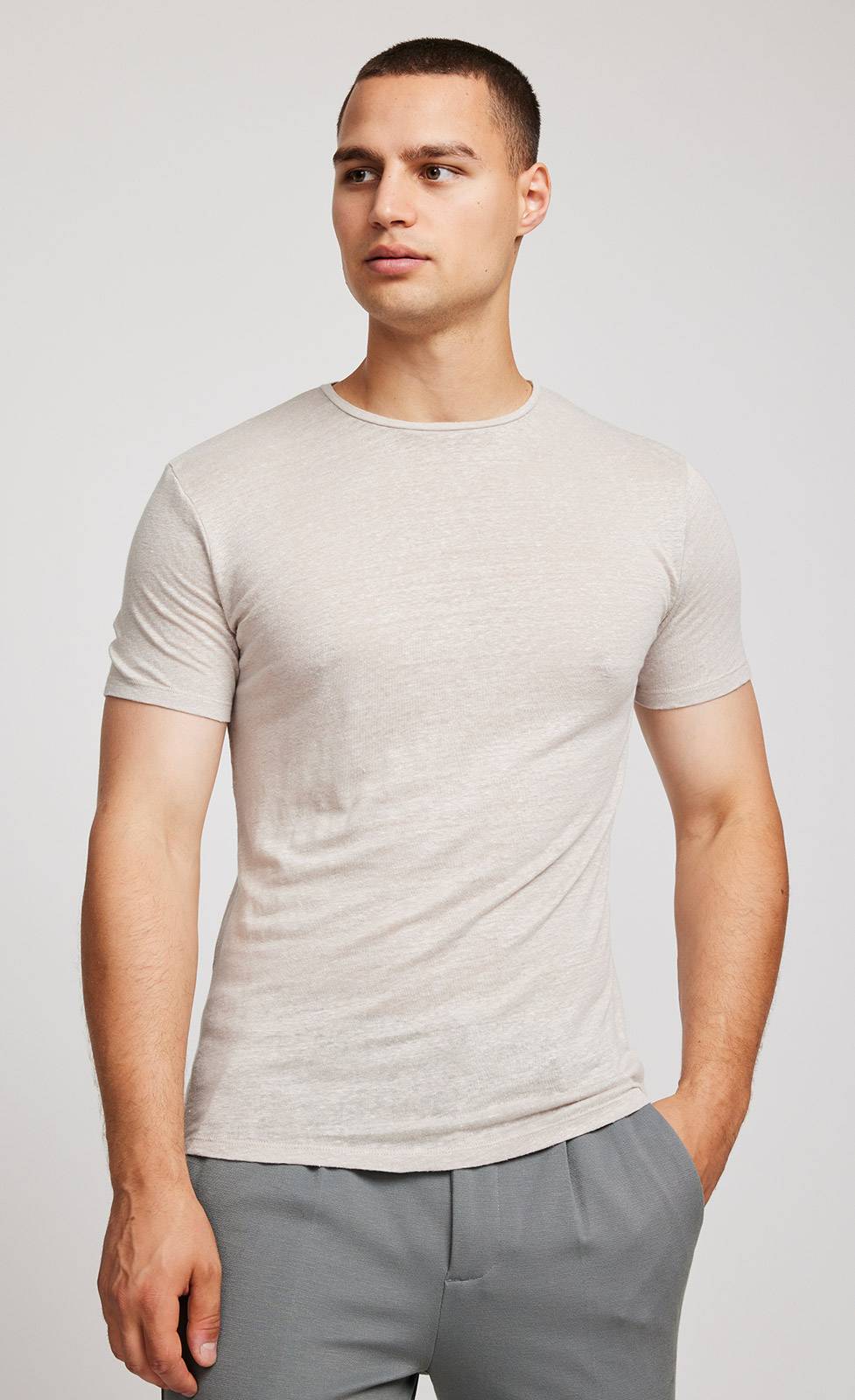 Kiefermann Laine Leinen Rundhals-T-Shirt