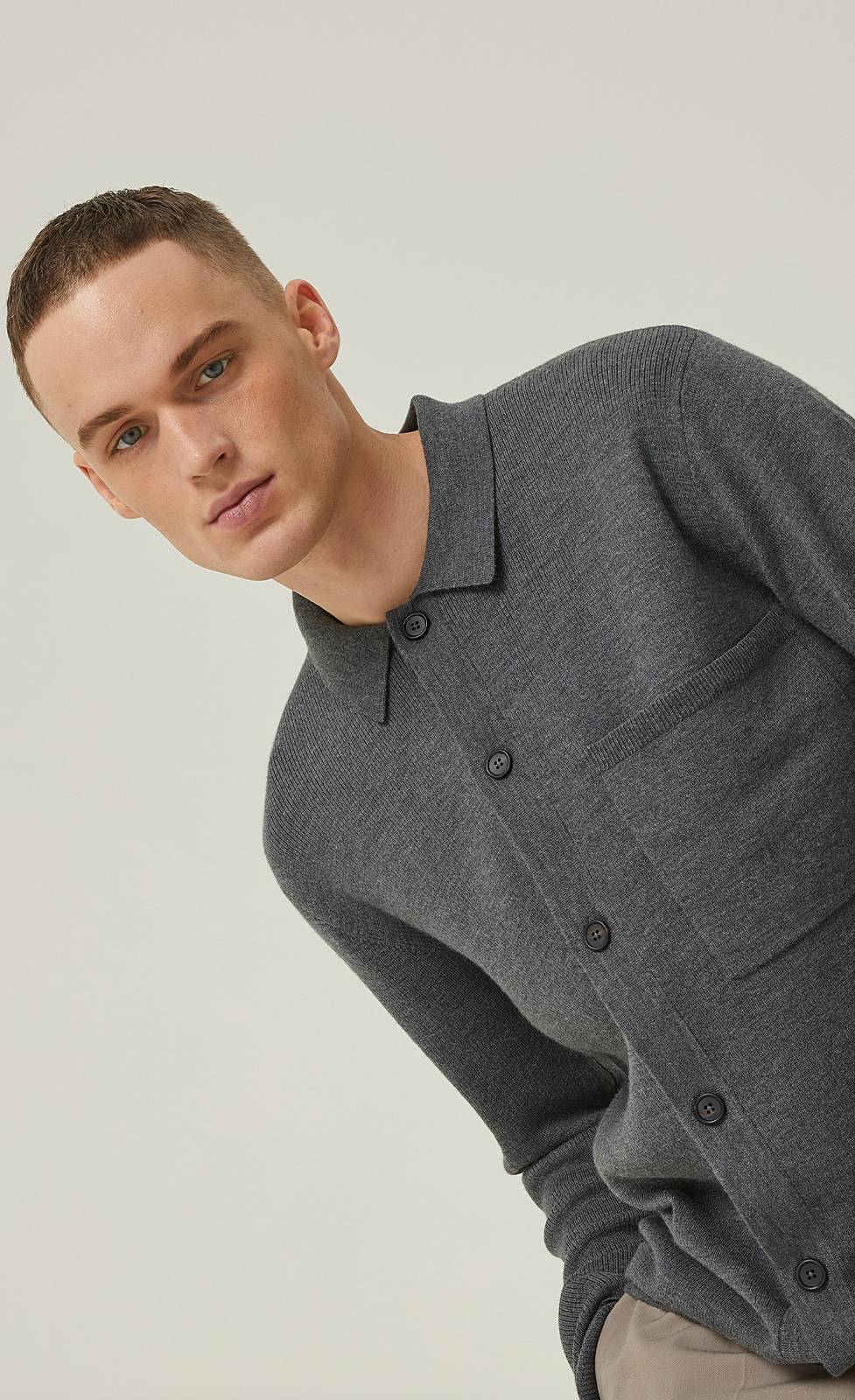 Kiefermann Luke Feinstrickjacke Im Hemdstil