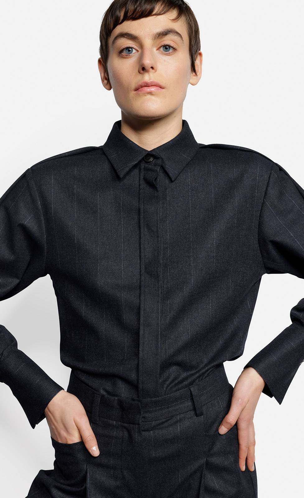 Kiefermann Namilla Nadelstreifenbluse Aus Flanell