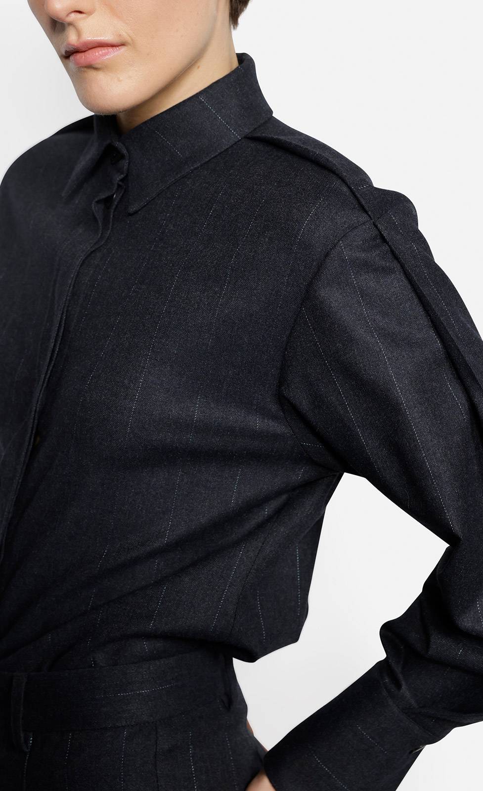 Kiefermann Namilla Nadelstreifenbluse Aus Flanell