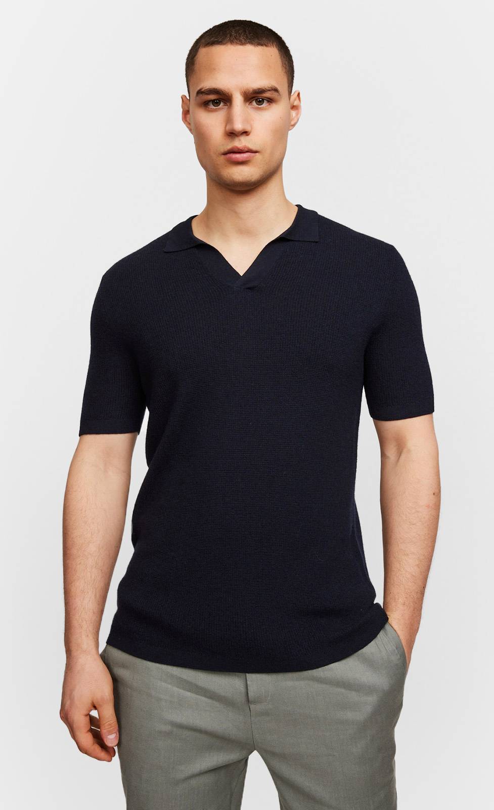 Kiefermann Nilas Strickpolo Aus Merinowolle