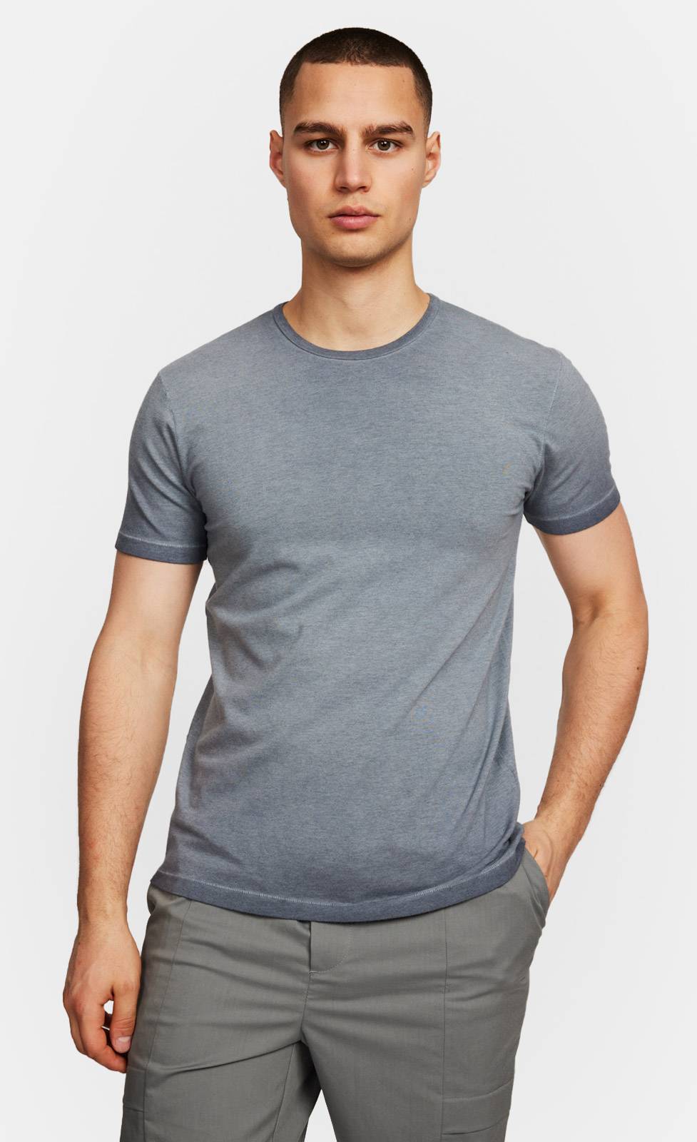 Kiefermann Robin Überfärbtes Rundhals-T-Shirt