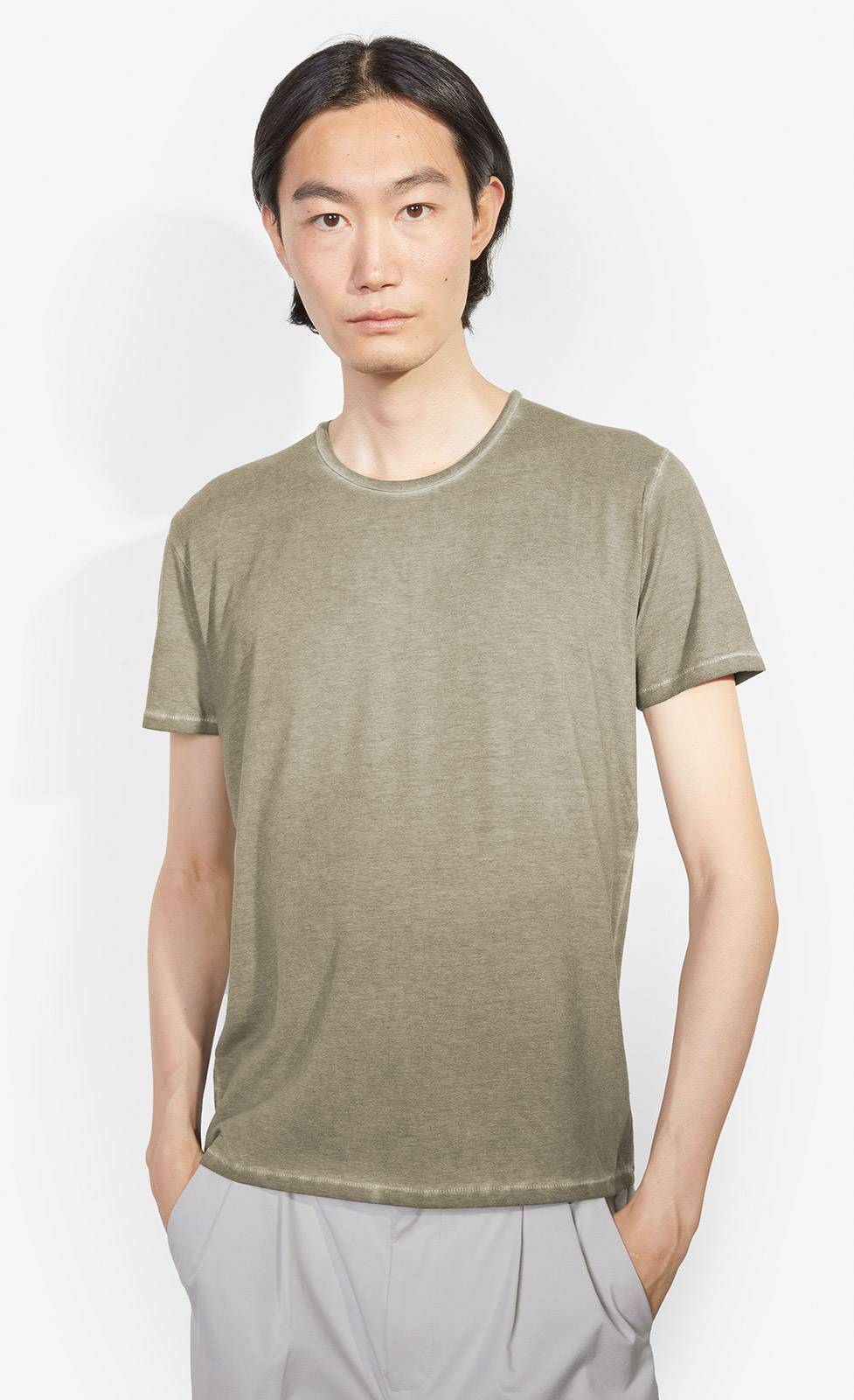 Kiefermann Robin Überfärbtes Rundhals-T-Shirt