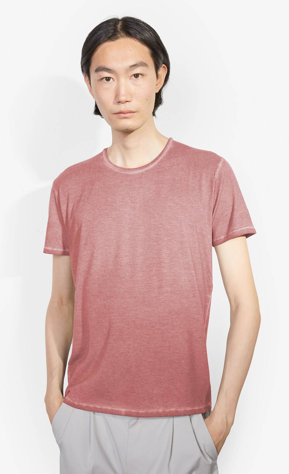 Kiefermann Robin Überfärbtes Rundhals-T-Shirt