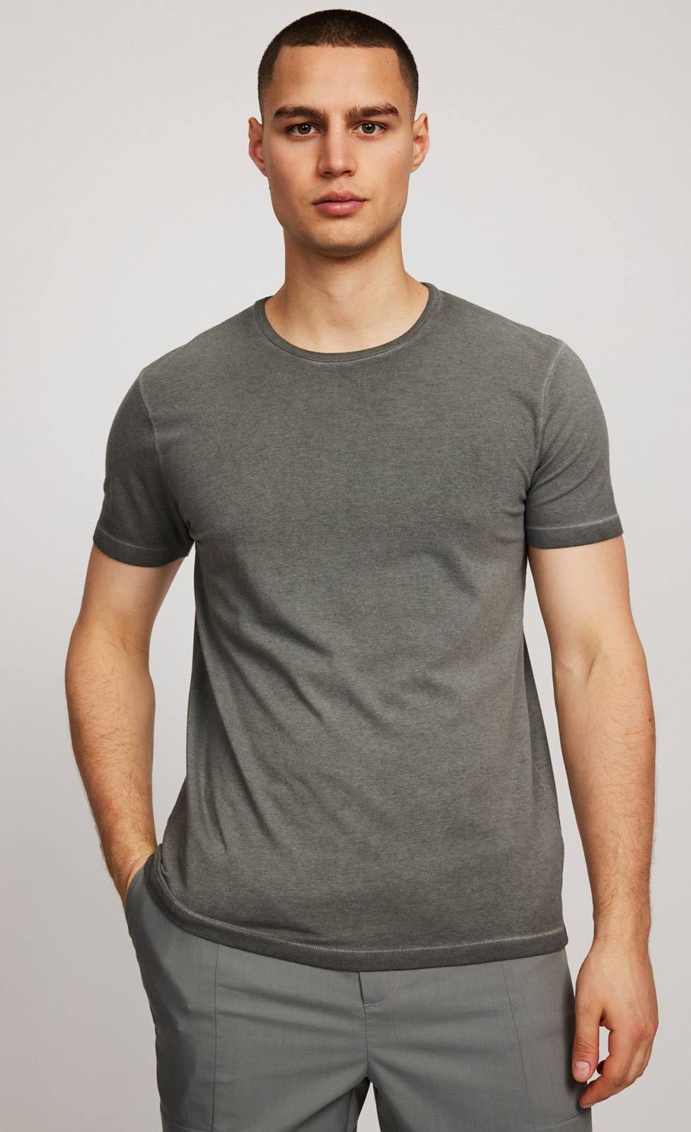 Kiefermann Robin Überfärbtes Rundhals-T-Shirt