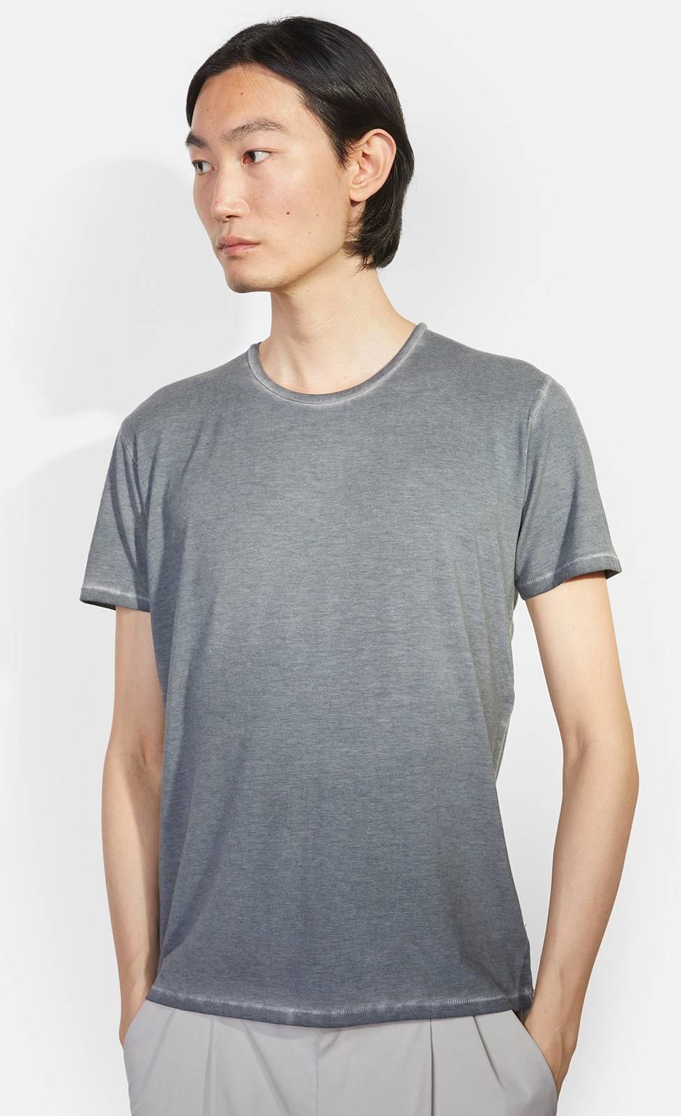 Kiefermann Robin Überfärbtes Rundhals-T-Shirt