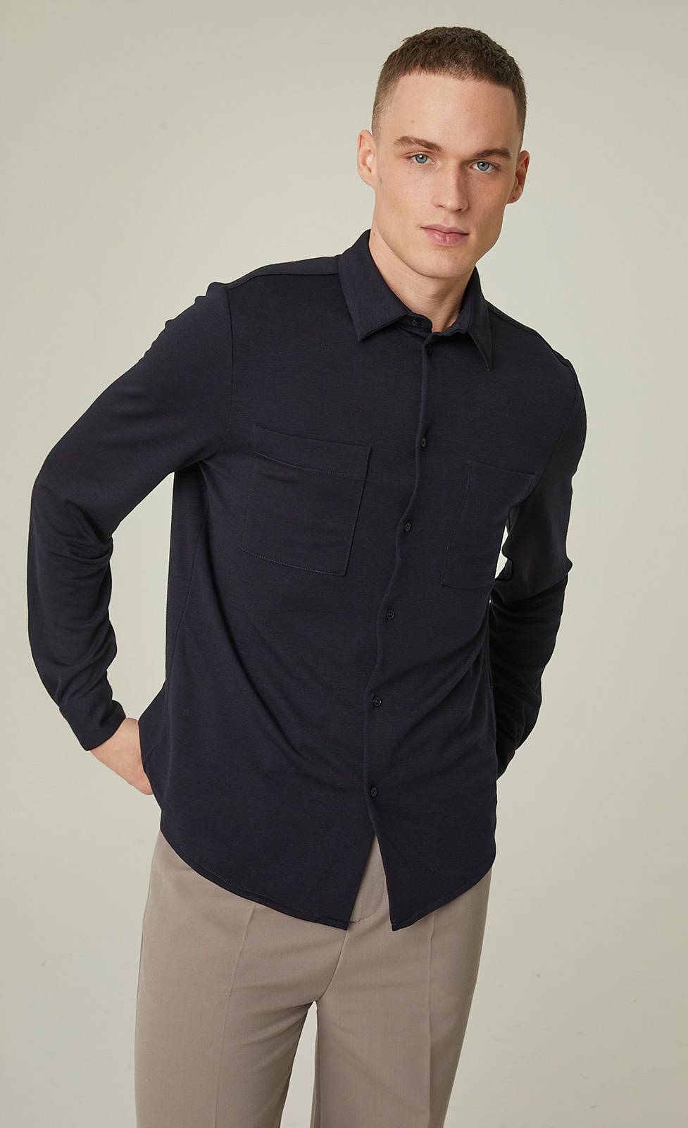Kiefermann Silvan Jerseyhemd mit Taschen