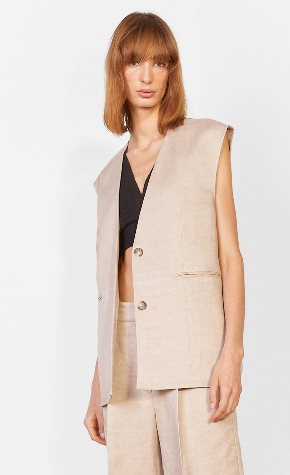 Kiefermann Tamika Weste aus Leinenmaterial