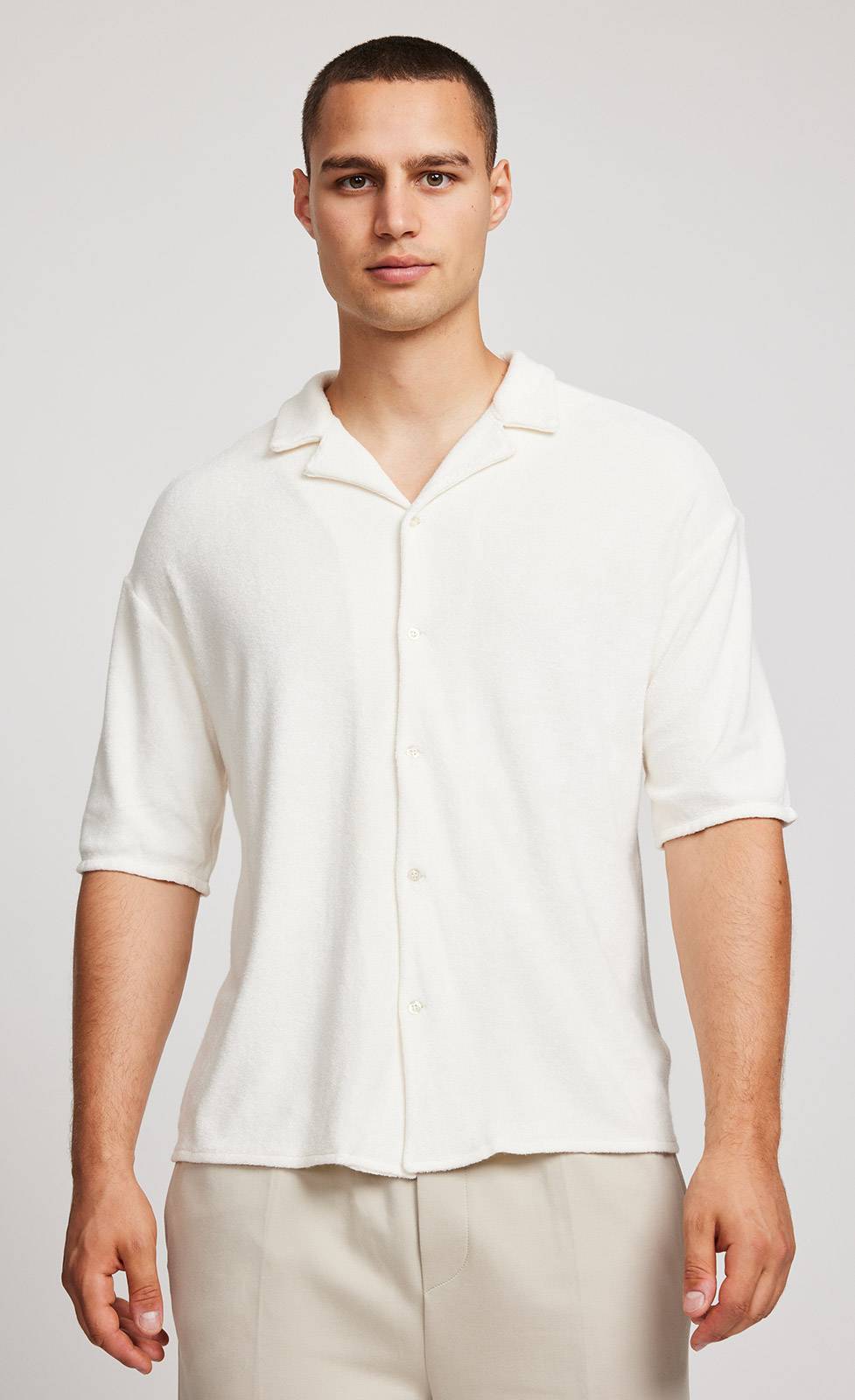 Kiefermann Thorgan Frottee-Halbarm-Hemd