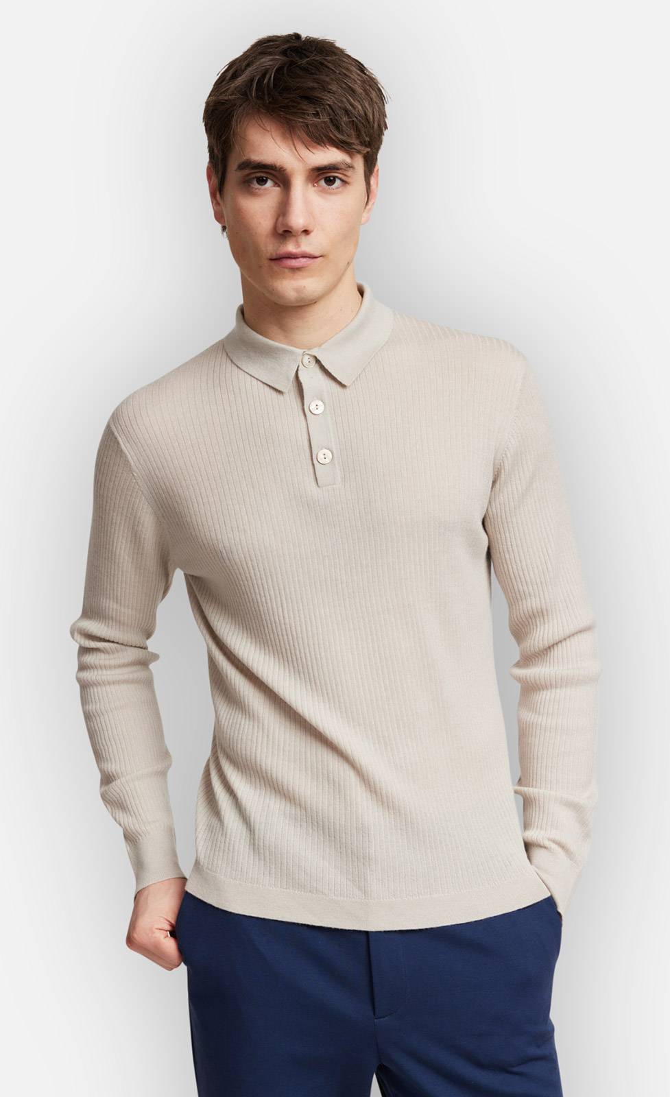 Kiefermann Yannik Polo Aus Merinowolle