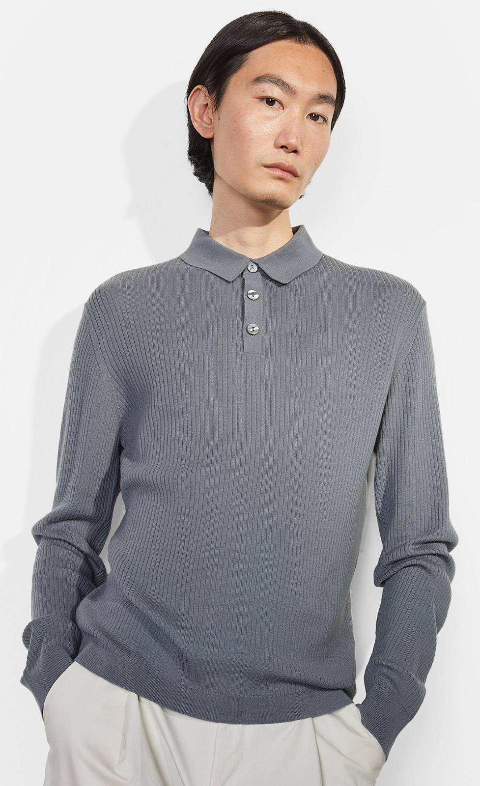 Kiefermann Yannik Polo aus Merinowolle