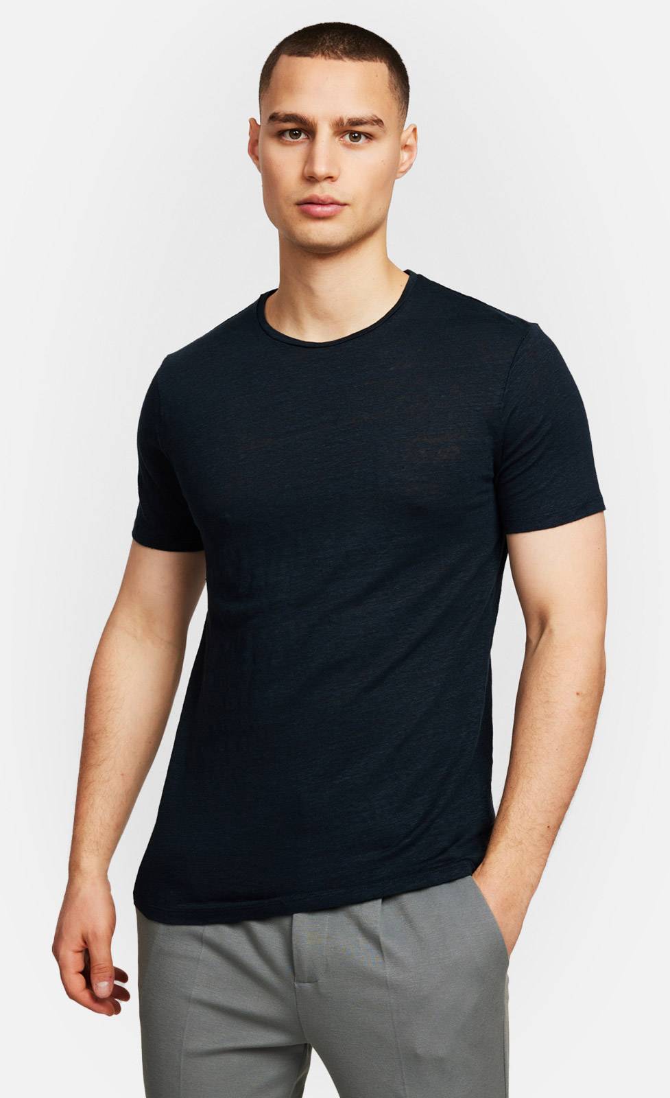 Kiefermann Laine Leinen-T-Shirt Mit Rundhalsausschnitt