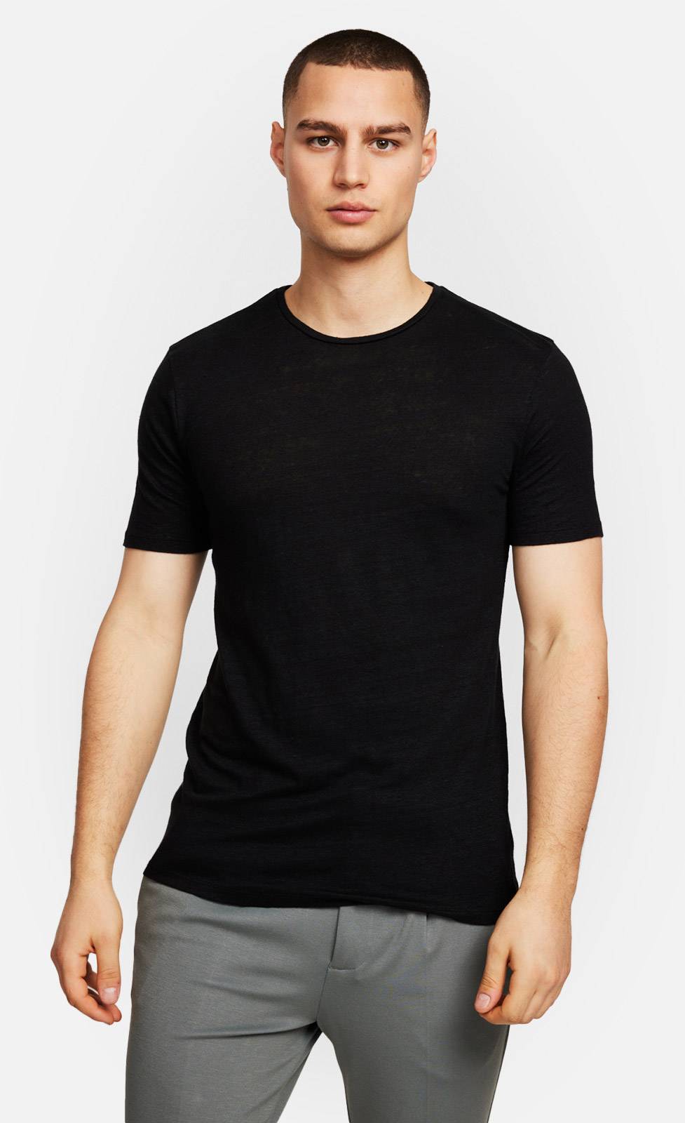 Kiefermann Laine Leinen-T-Shirt Mit Rundhalsausschnitt