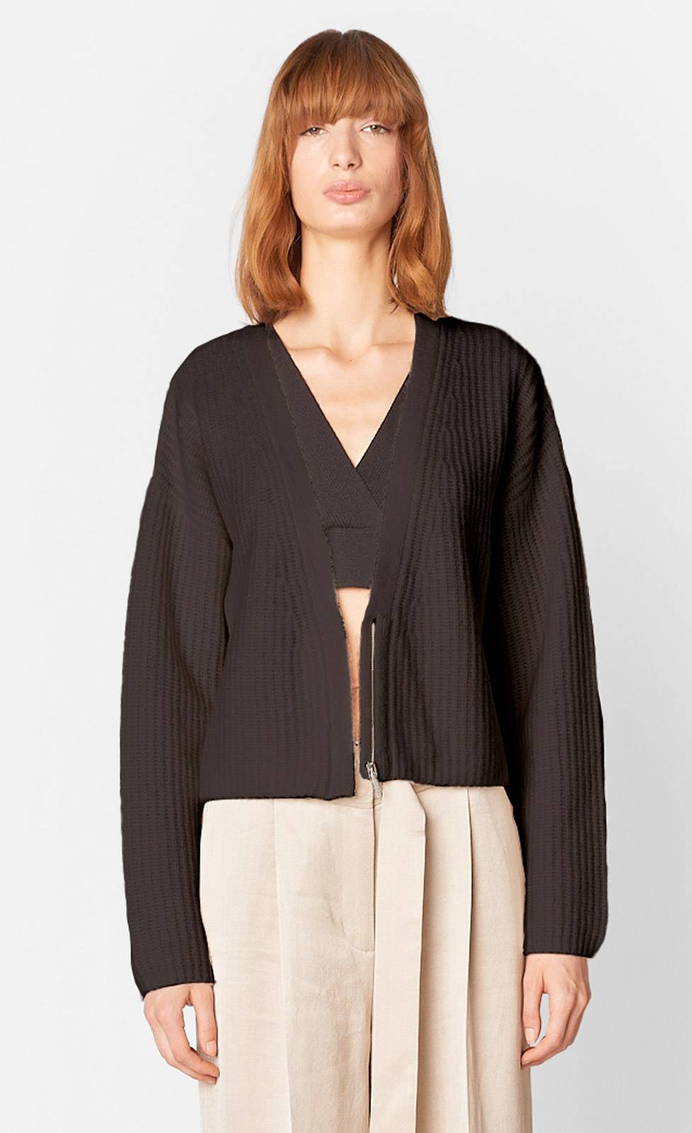 Kiefermann Mette Kaschmirstrickjacke Mit Reißverschluss