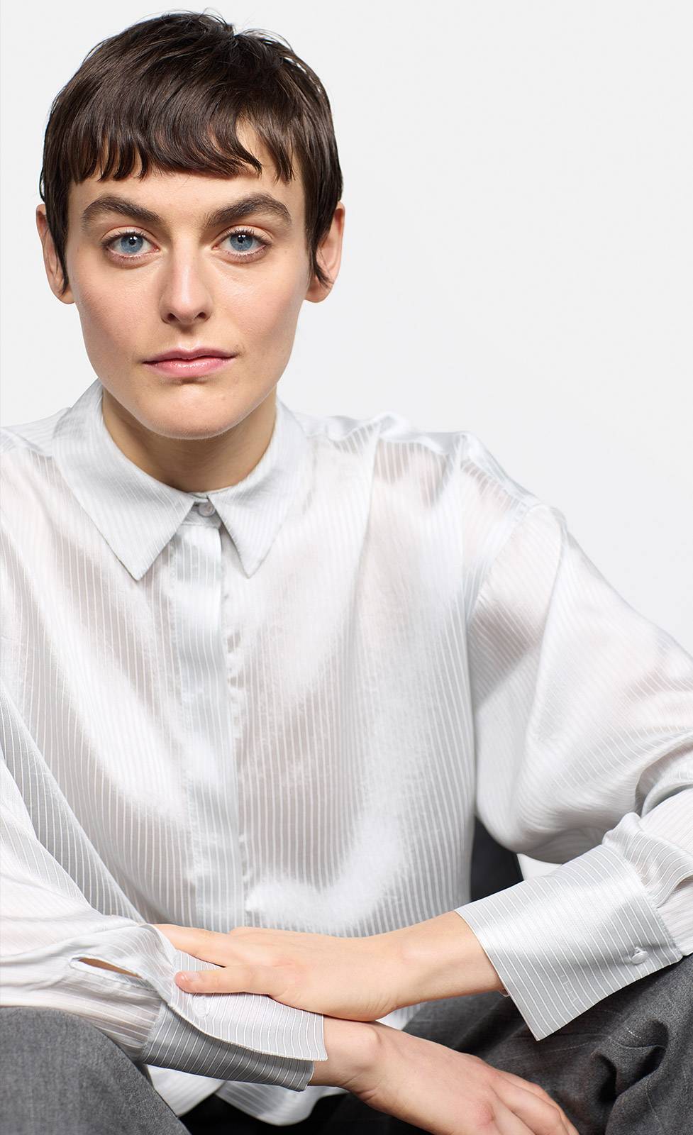 Kiefermann Mijous Gestreifte Bluse Aus Seidenmaterial