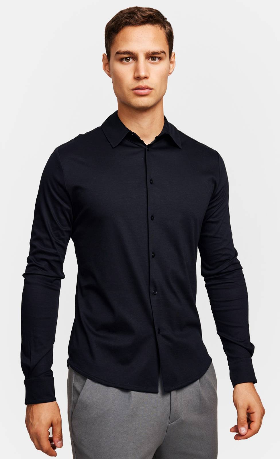 Kiefermann Pius Jerseyhemd Aus Merzerisierter Baumwolle