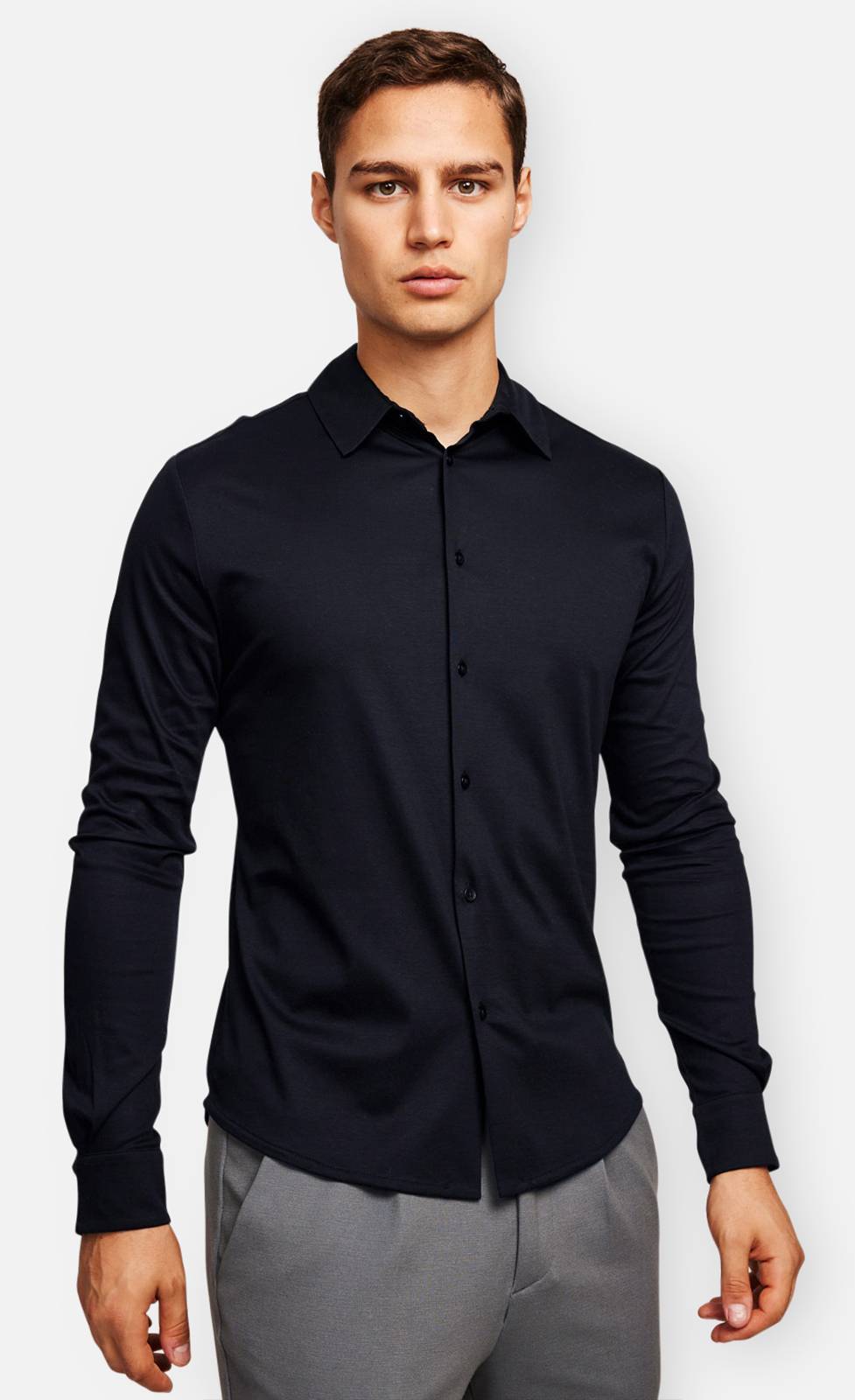 Kiefermann Piuss Jerseyhemd Aus Merzerisierter Baumwolle