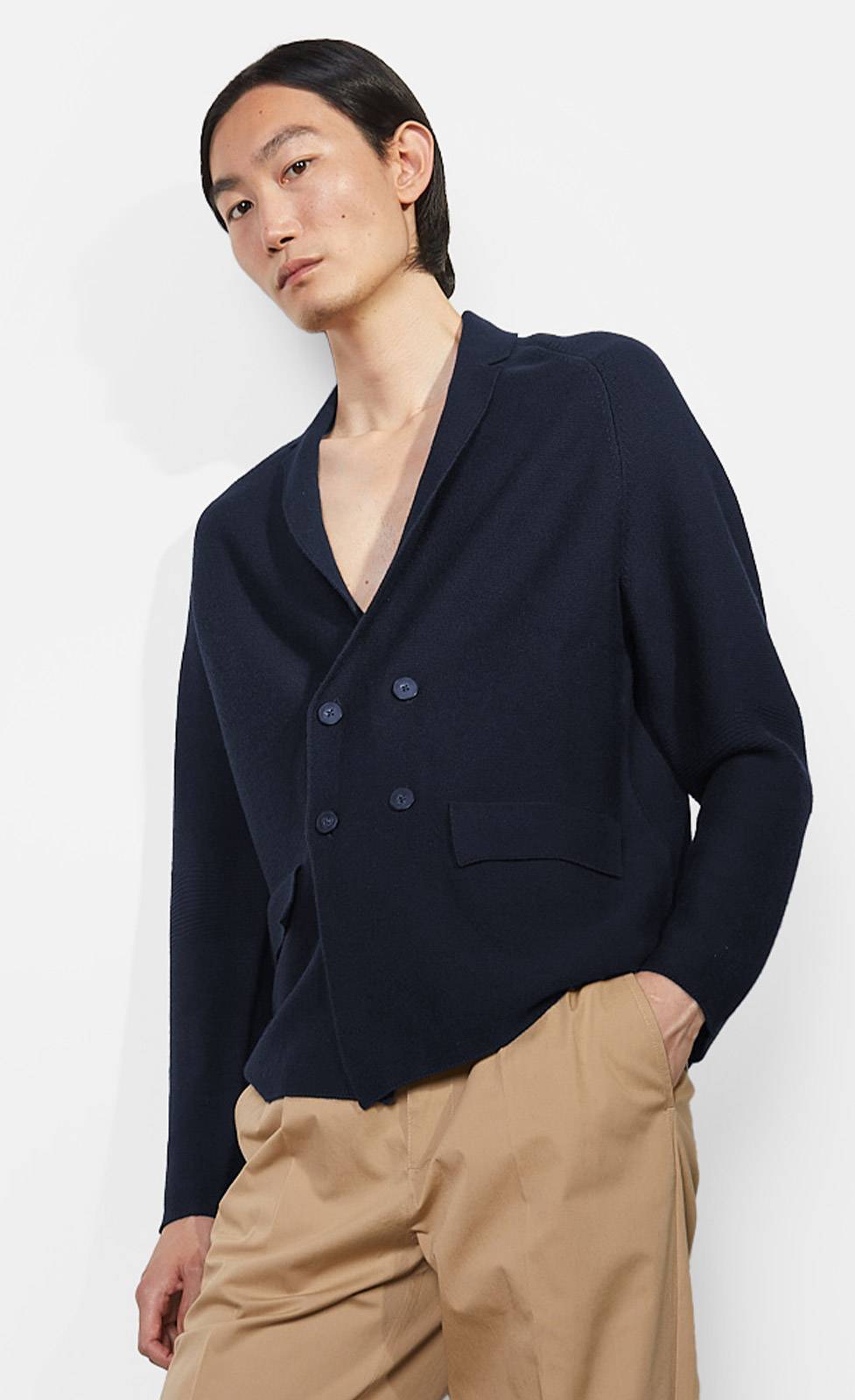 Kiefermann Rainer Stricksakko Aus Reiner Merinowolle