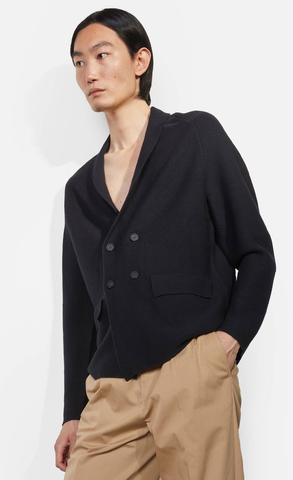 Kiefermann Rainer Stricksakko aus reiner Merinowolle