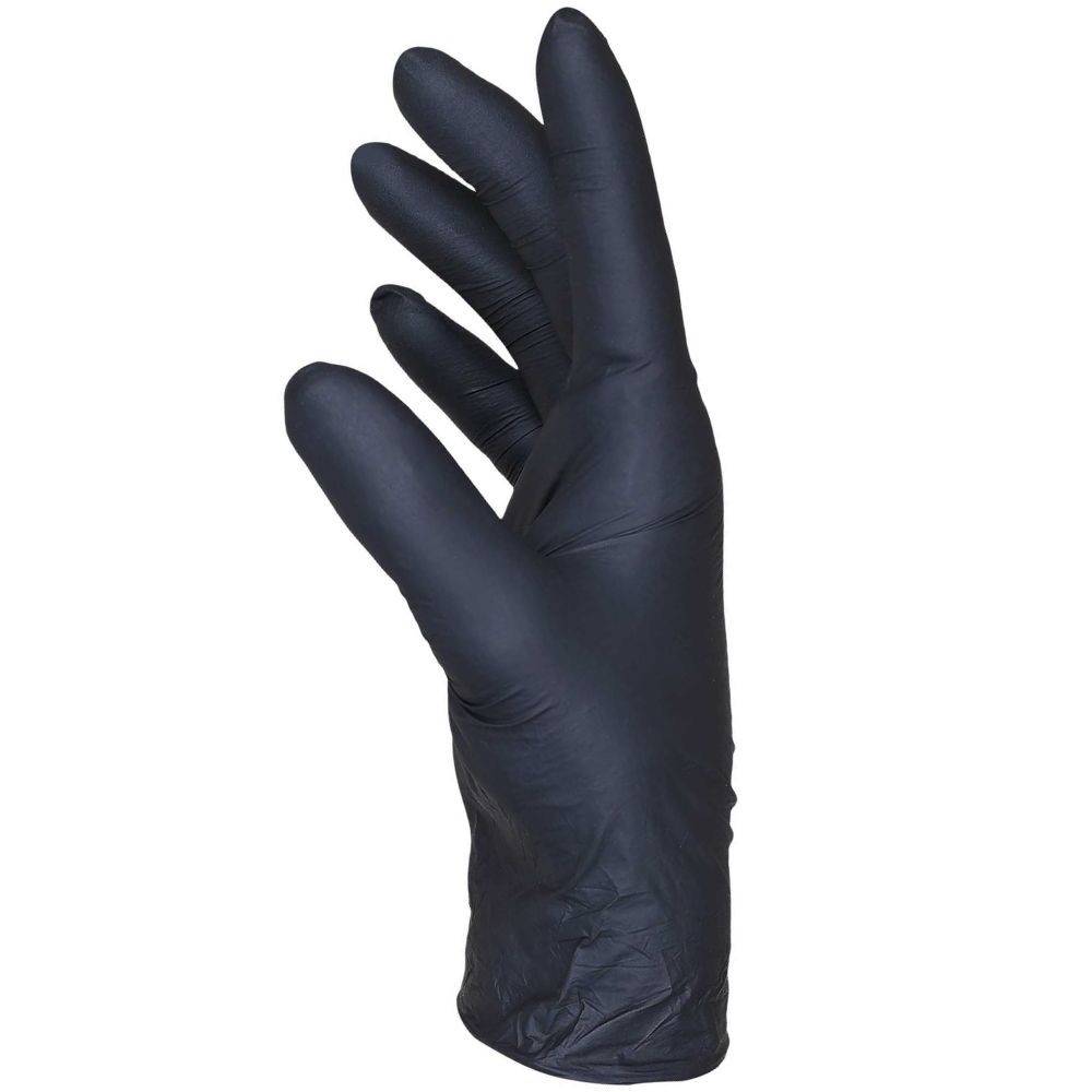 Kinetixx Schwarze Nitril-Einmalhandschuhe Allround+