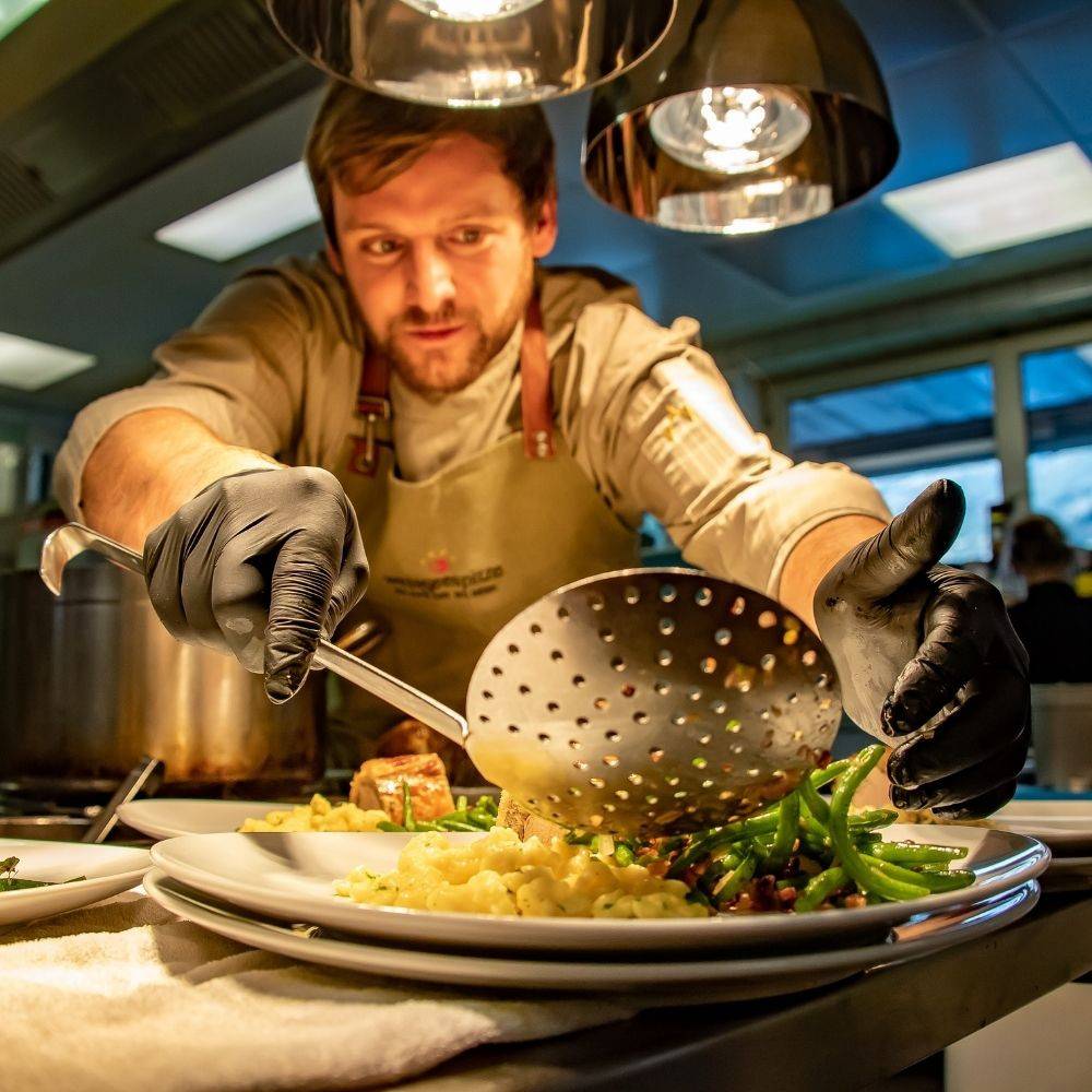 Kinetixx Schwarze Nitril-Einmalhandschuhe Allround+