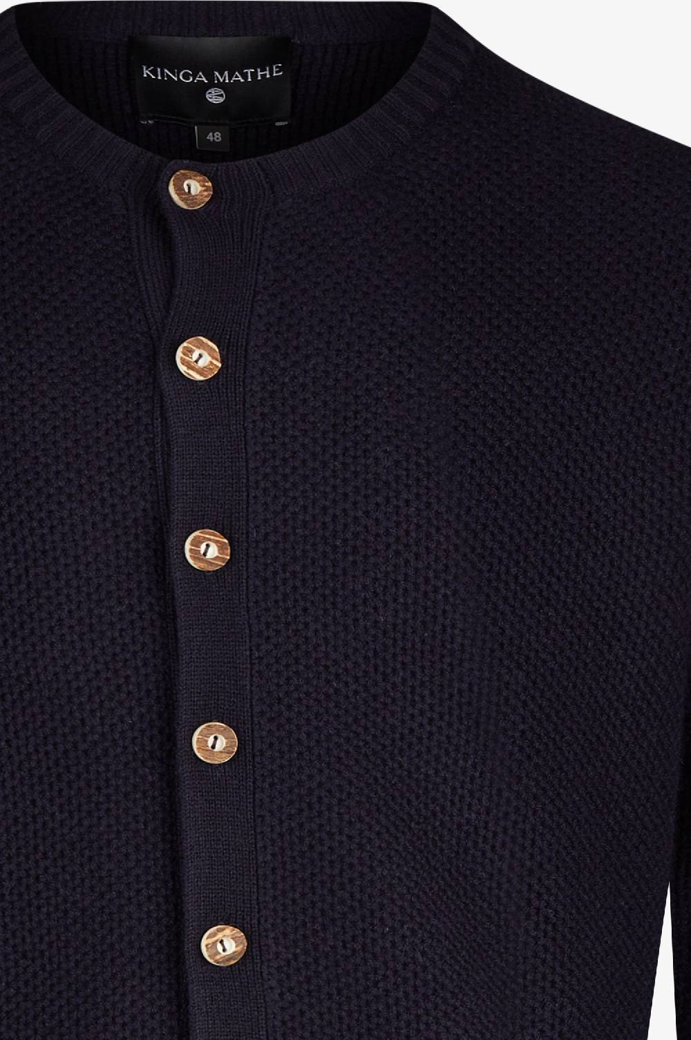 Kinga Mathe Cashmere Strickjacke Elias in Nachtblau