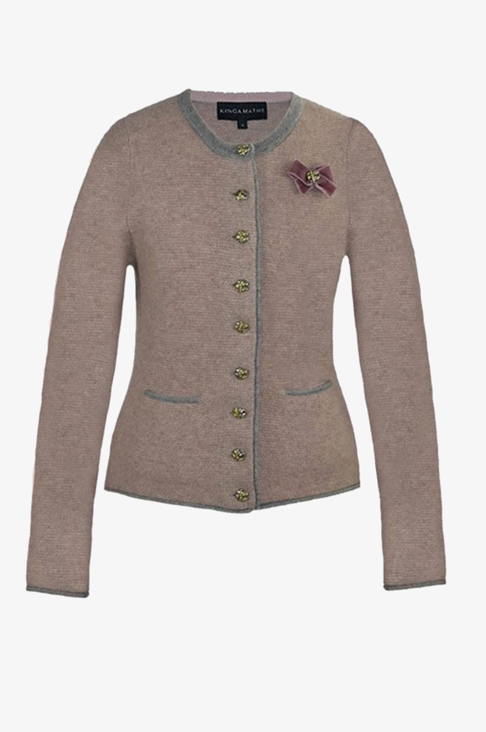 Kinga Mathe Cashmere Strickjacke Franziska in Puder