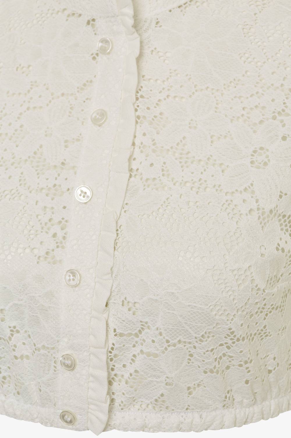 Kinga Mathe Dirndlbluse Gina Mit Dreiviertelarm In Weiß