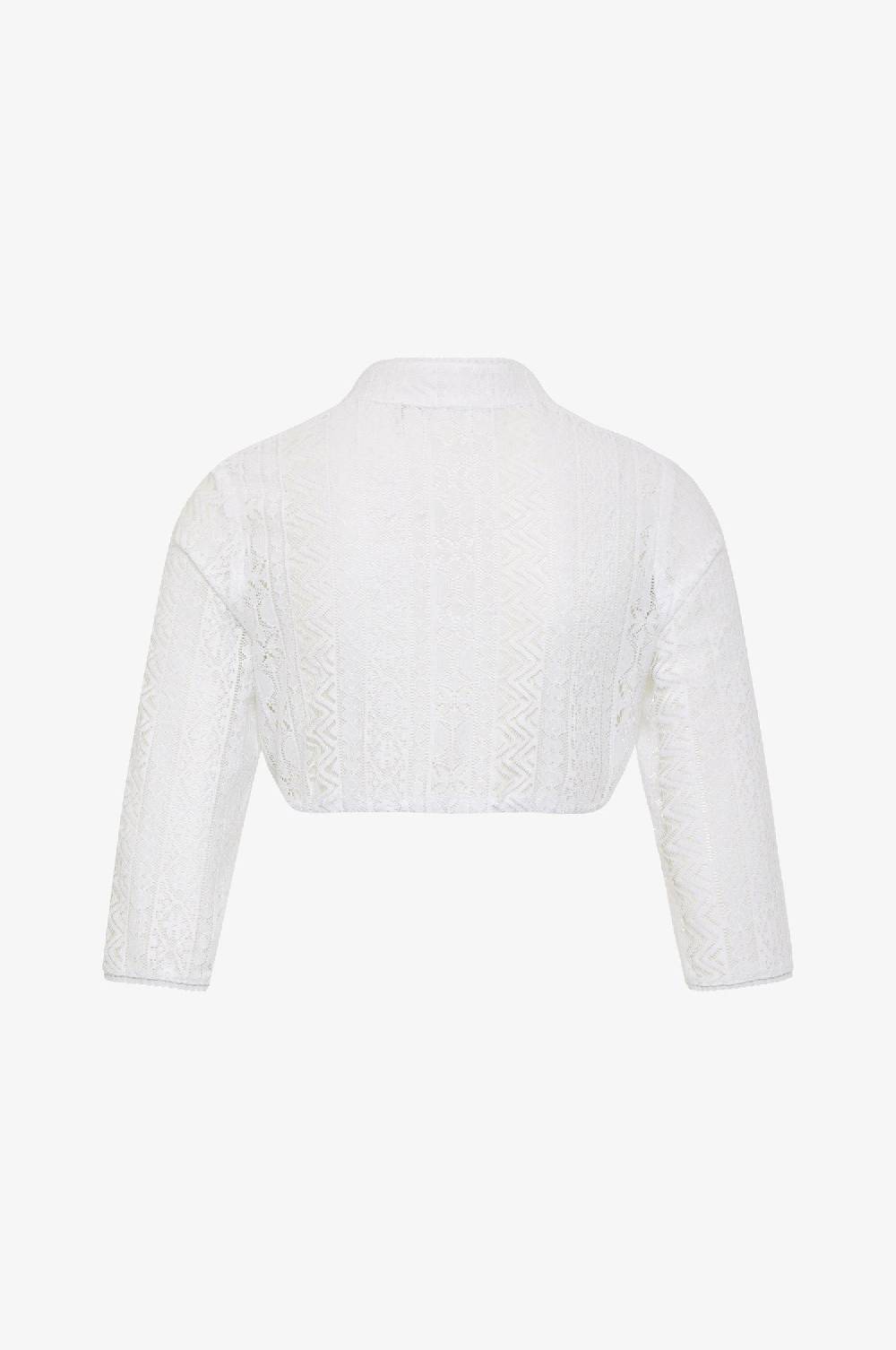 Kinga Mathe Dirndlbluse Nele In Weiß Mit Dreiviertelarm