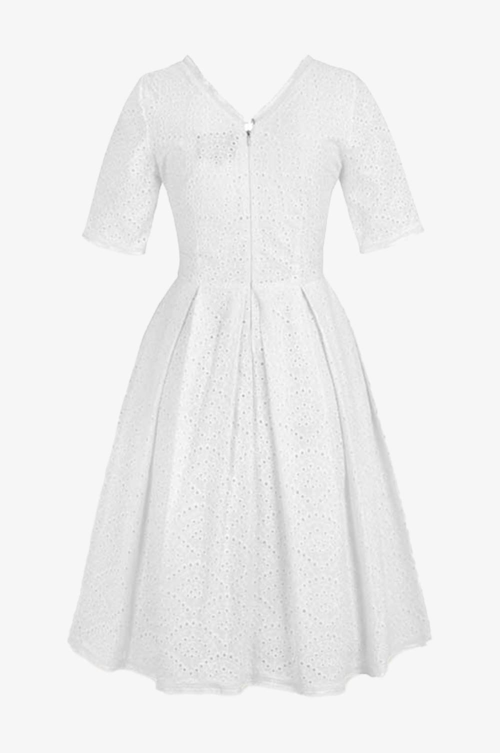 Kinga Mathe Baumwoll-Kleid Kloe In Weiß