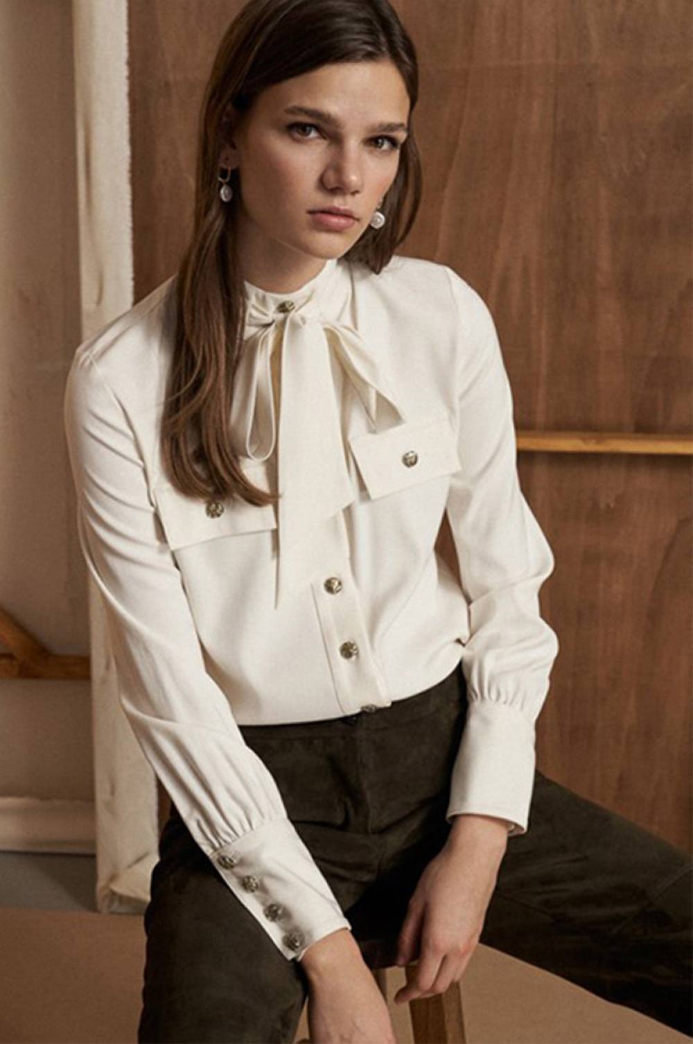 Kinga Mathe Bluse Blake in Ivory