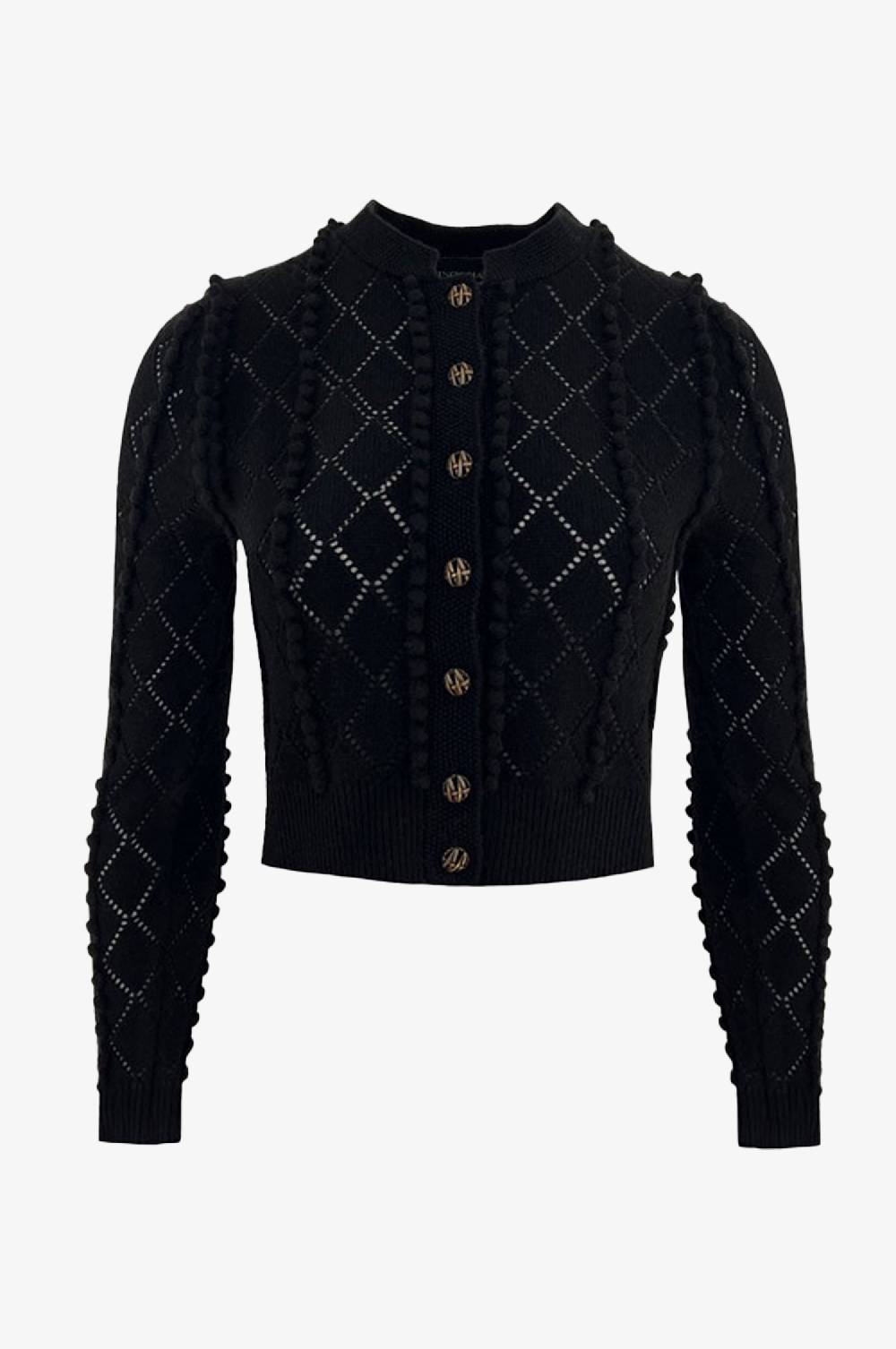 Kinga Mathe Cashmere Strickjacke Amalia in Schwarz