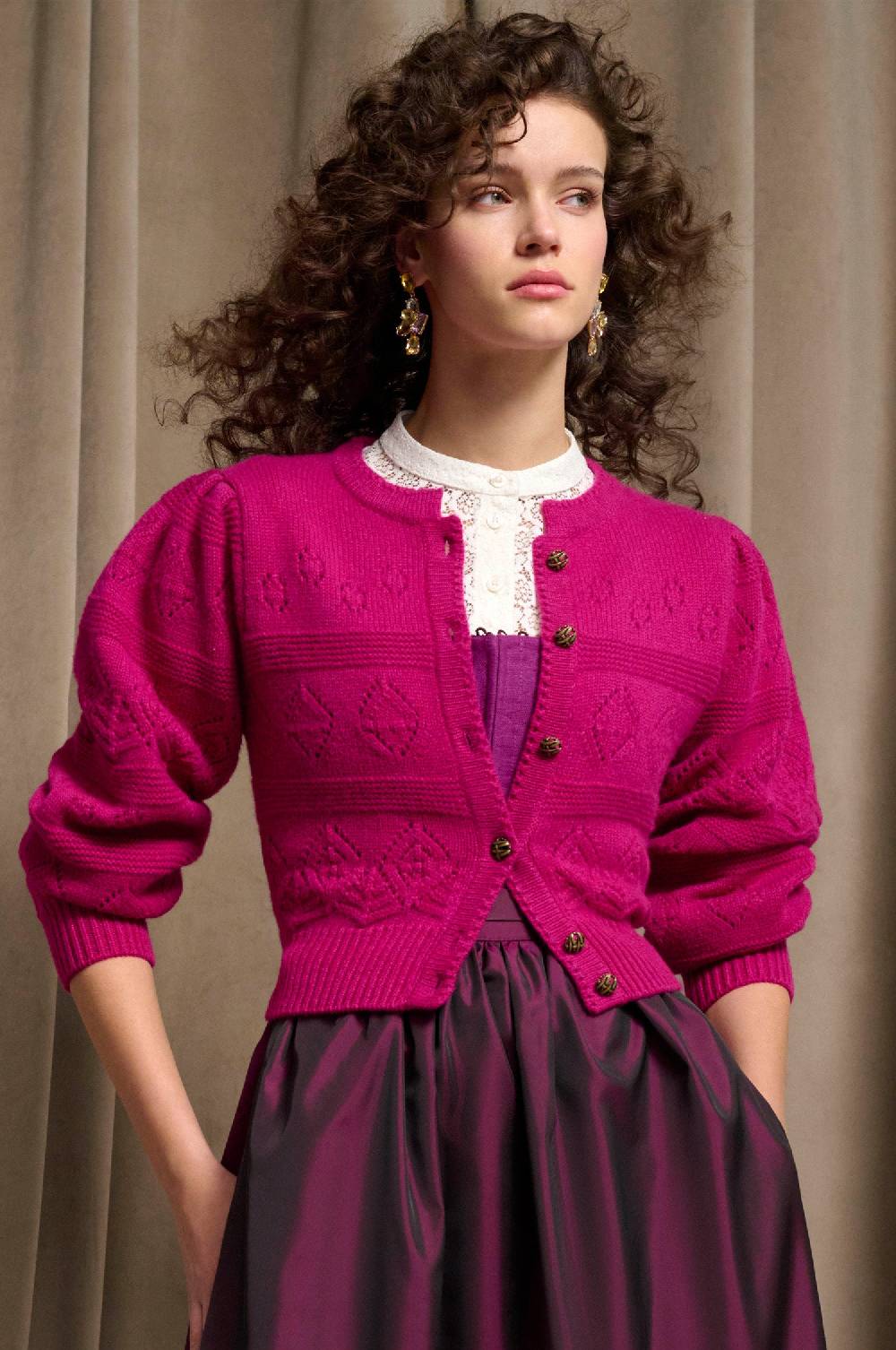 Kinga Mathe Cashmere Strickjacke Dakota In Pink