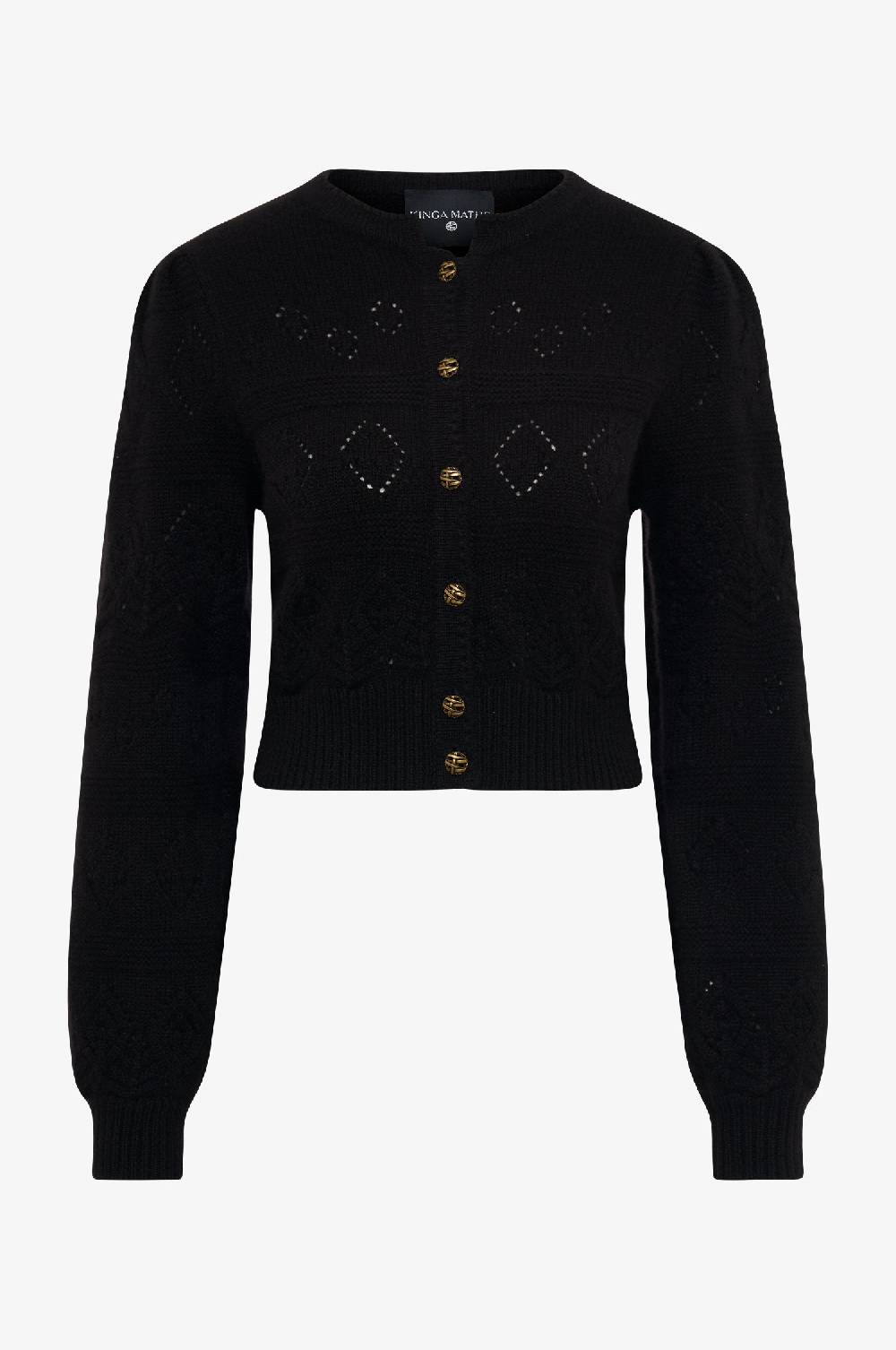 Kinga Mathe Cashmere Strickjacke Dakota in Schwarz