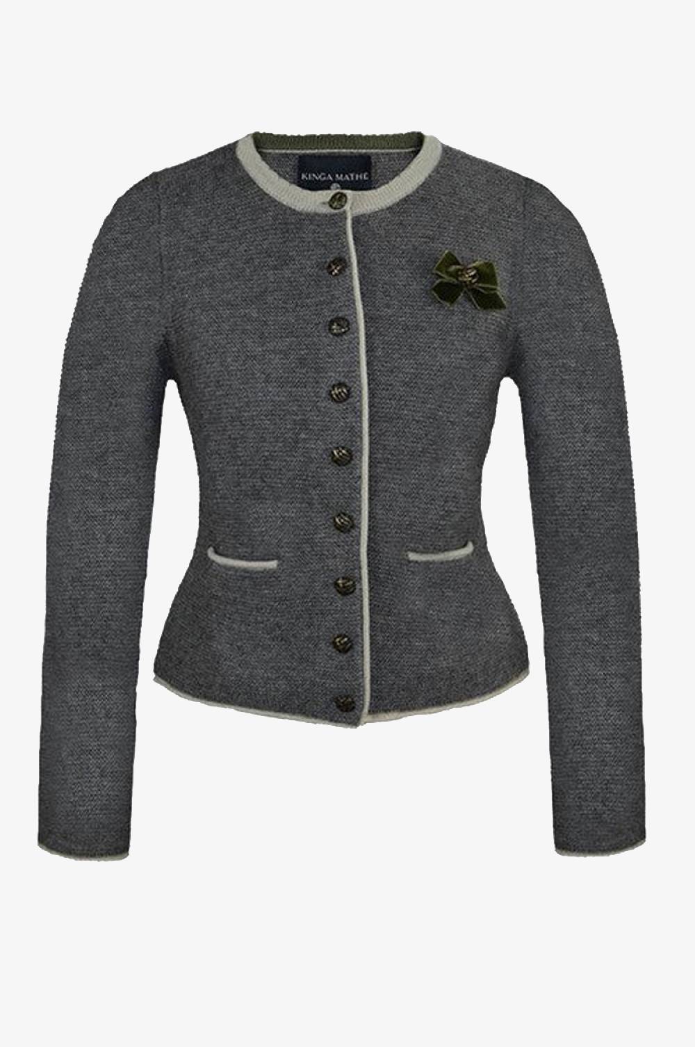 Kinga Mathe Cashmere Strickjacke Franziska in Grau