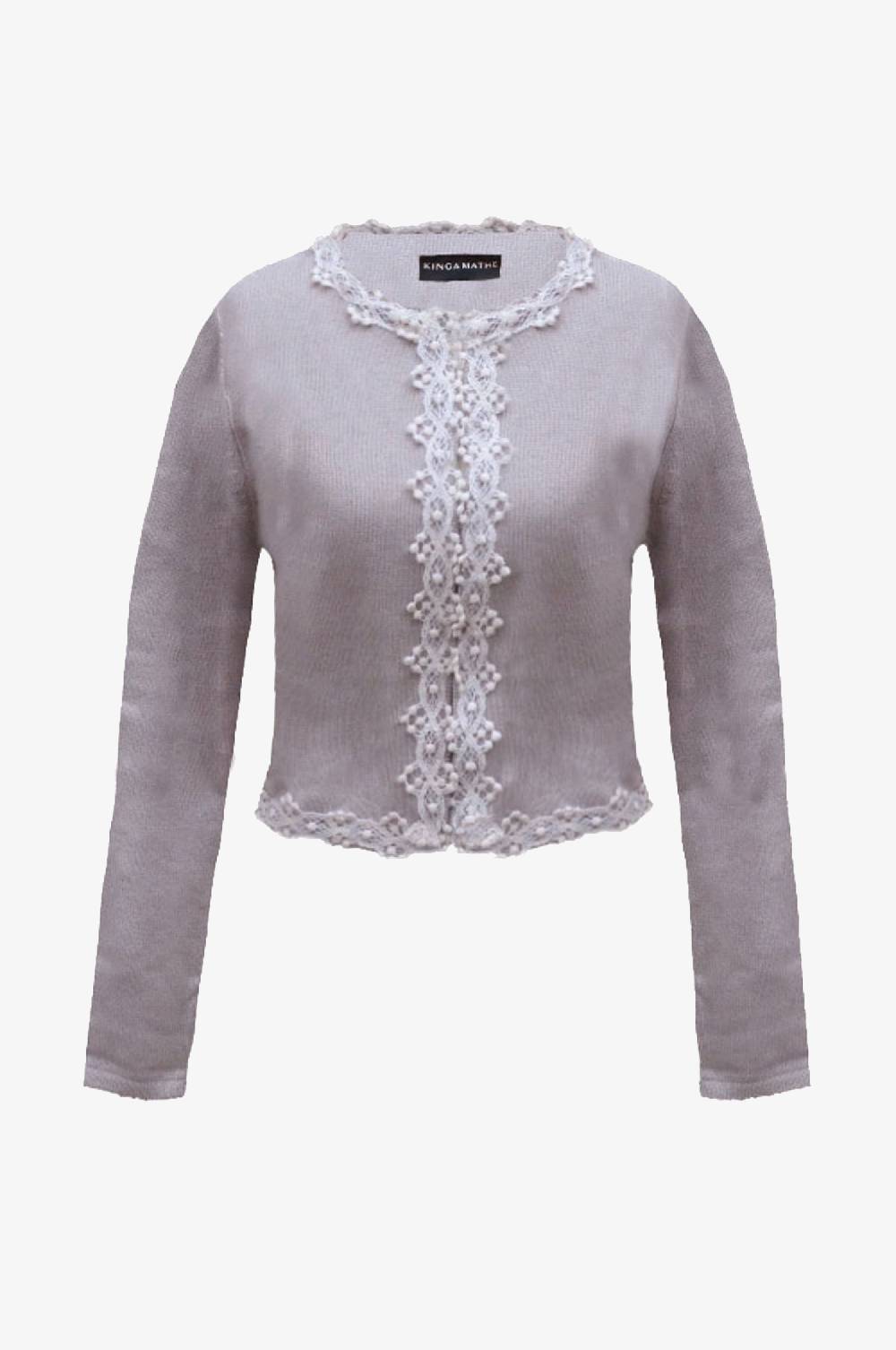 Kinga Mathe Cashmere Strickjacke Zoe in Taupe