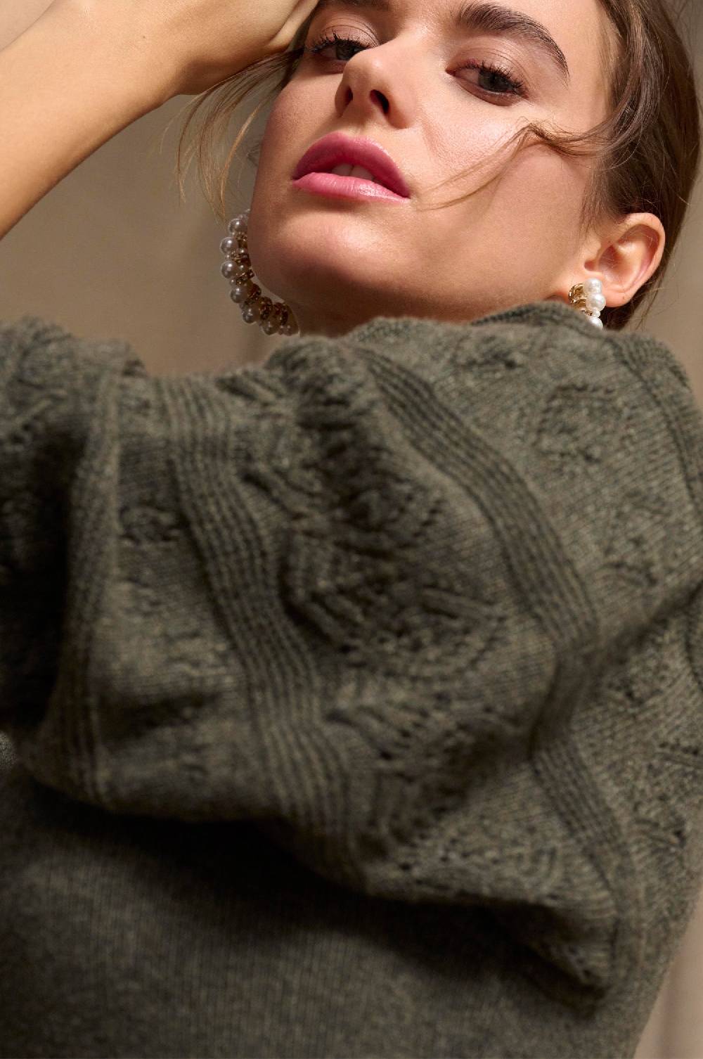 Kinga Mathe Cashmere Strickkleid Leonora In Olive