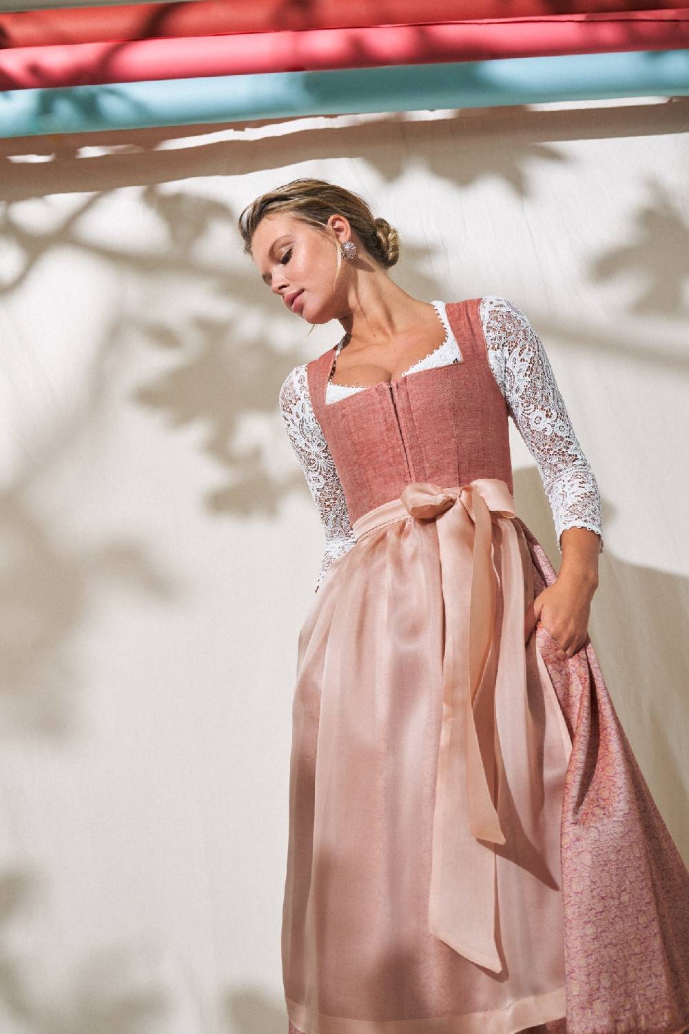 Kinga Mathe Dirndl Alcamo In Rostrot