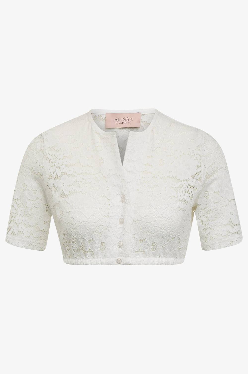 Kinga Mathe Dirndlbluse Frieda in Weiß