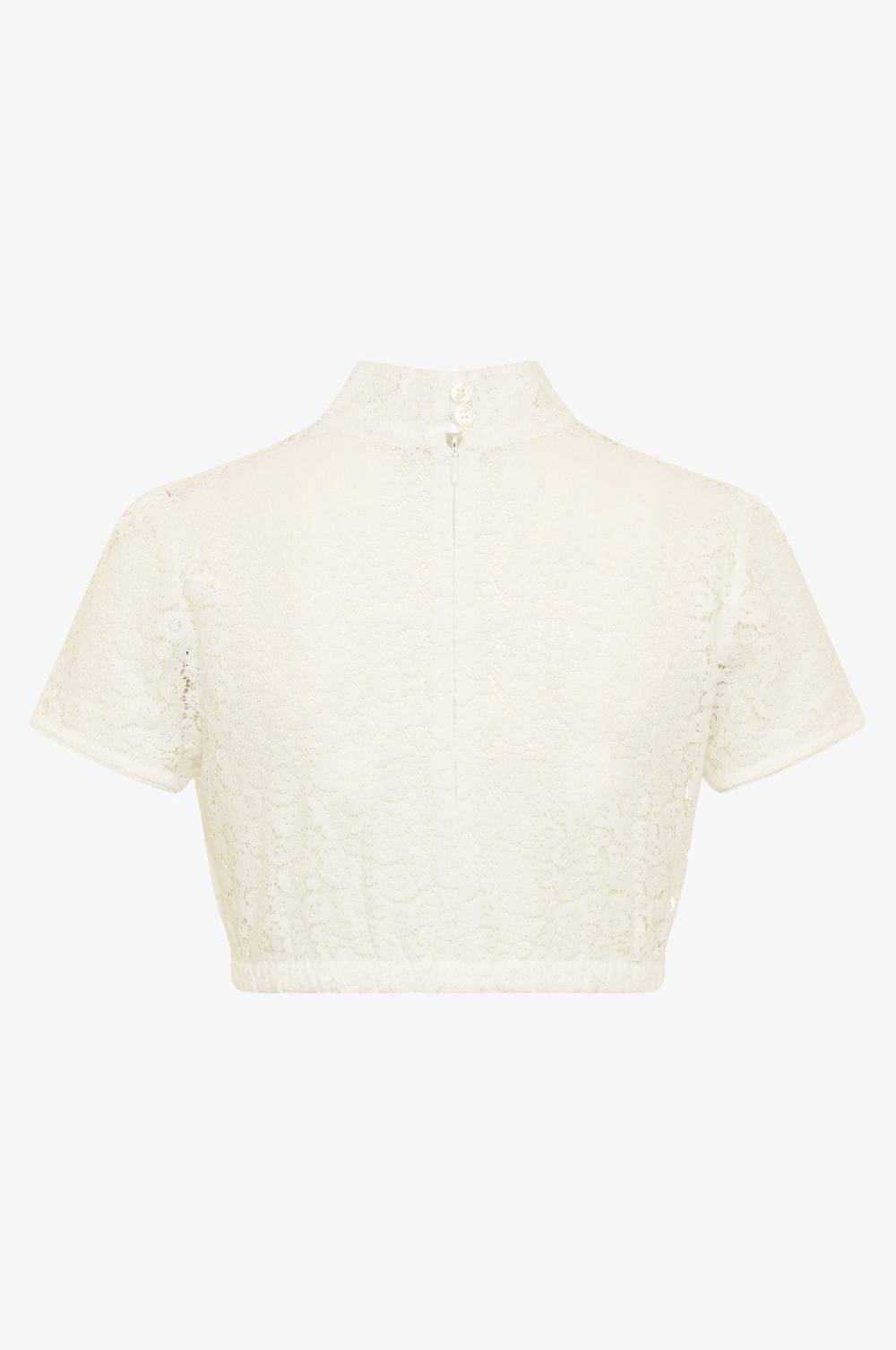 Kinga Mathe Dirndlbluse Inga Mit Kurzarm In Weiß