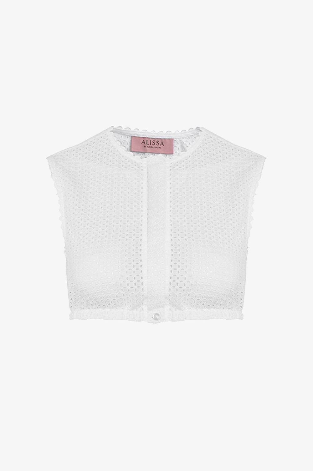 Kinga Mathe Dirndlbluse Romy in Weiß