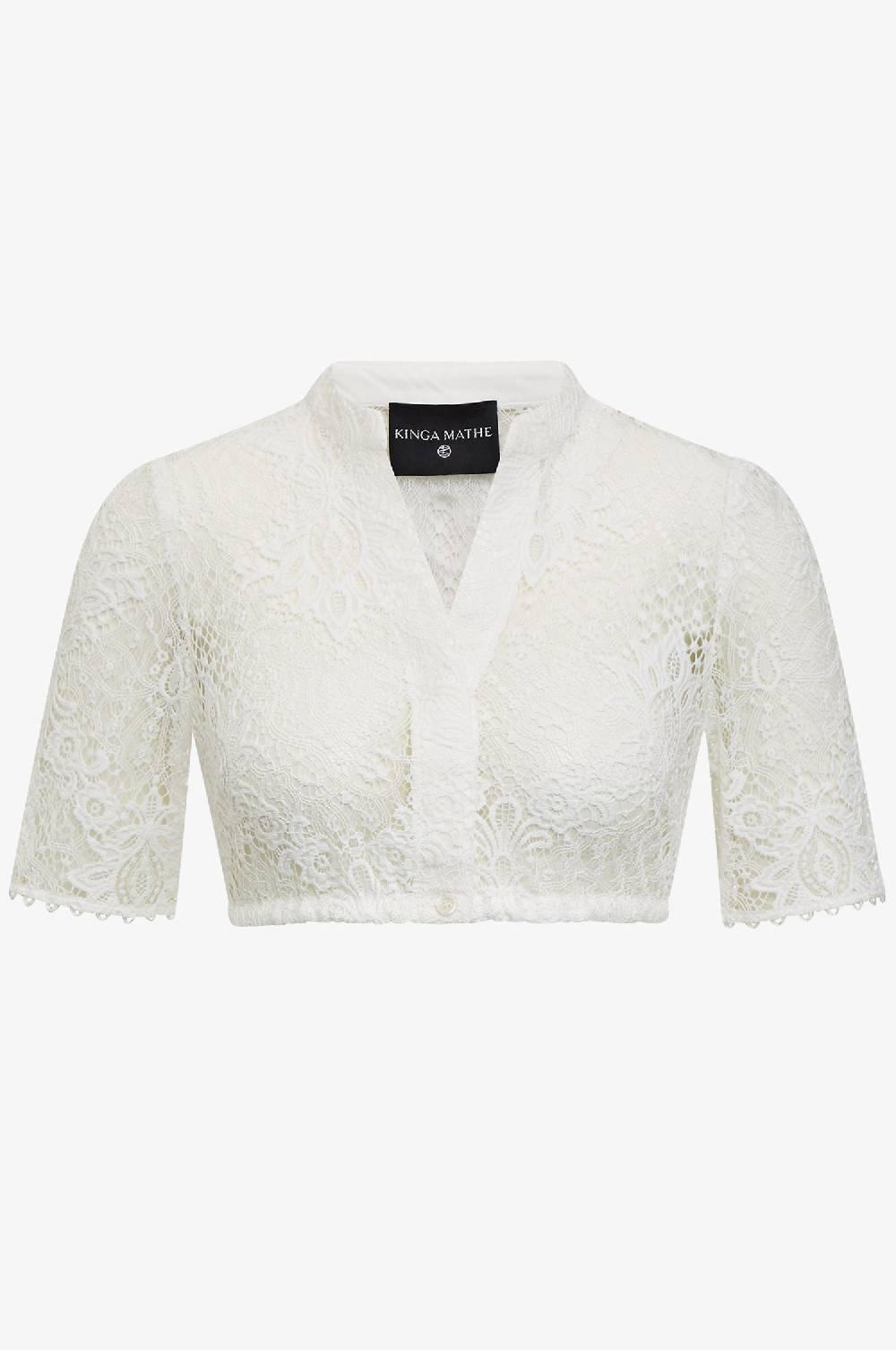 Kinga Mathe Dirndlbluse Suri mit Halbarm in Weiß